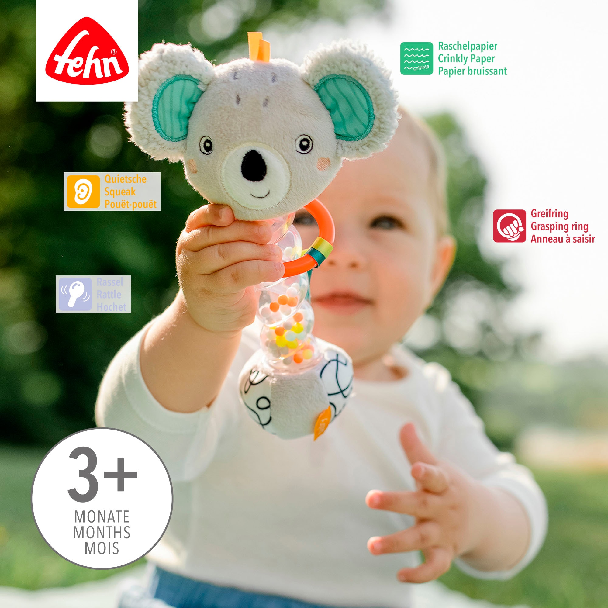 Fehn Greifspielzeug »DoBabyDoo, Rassel, Regenmacher Koala«
