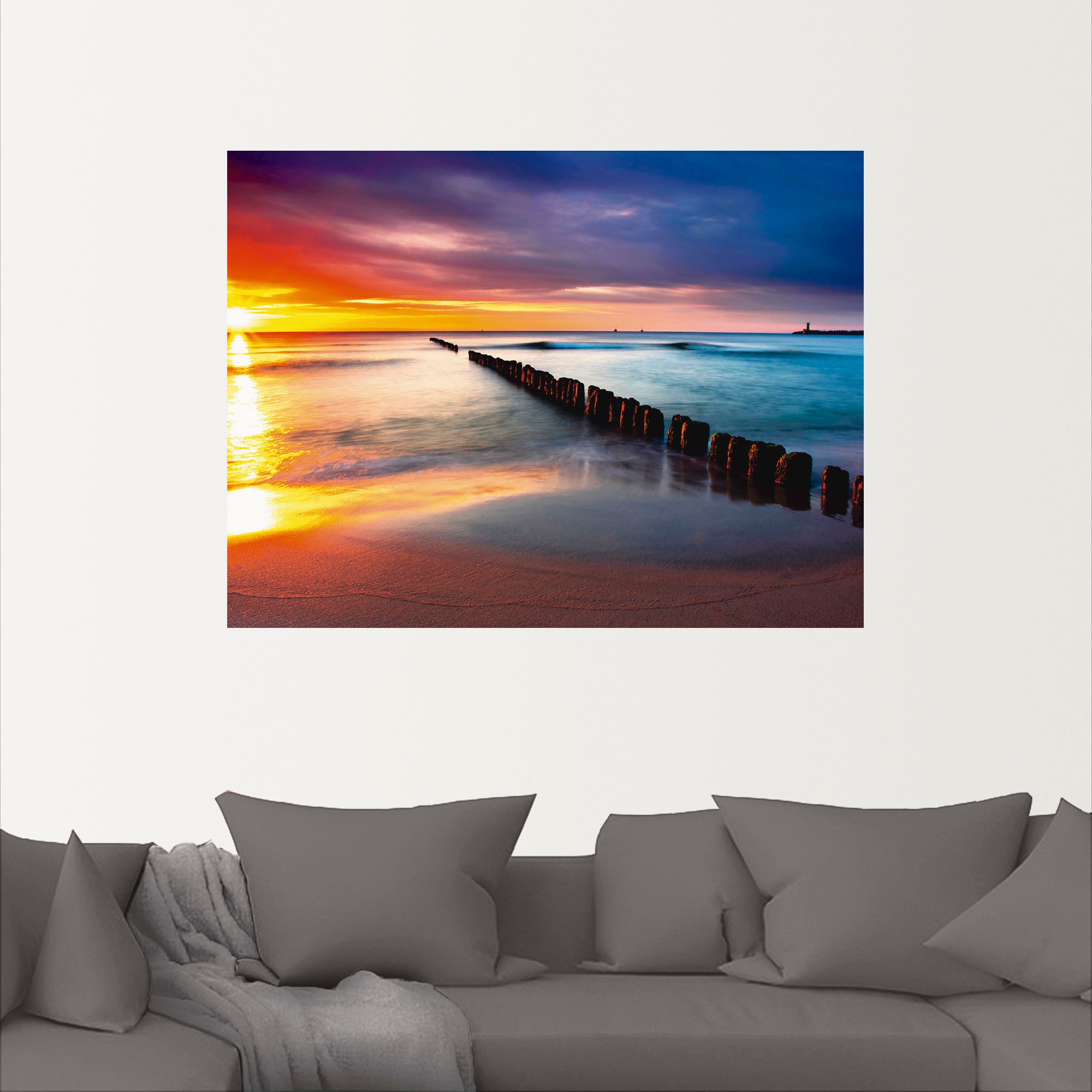 Artland Wandfolie »Ostsee mit schönem Sonnenaufgang«, Strand, (1 St.), selbstklebend