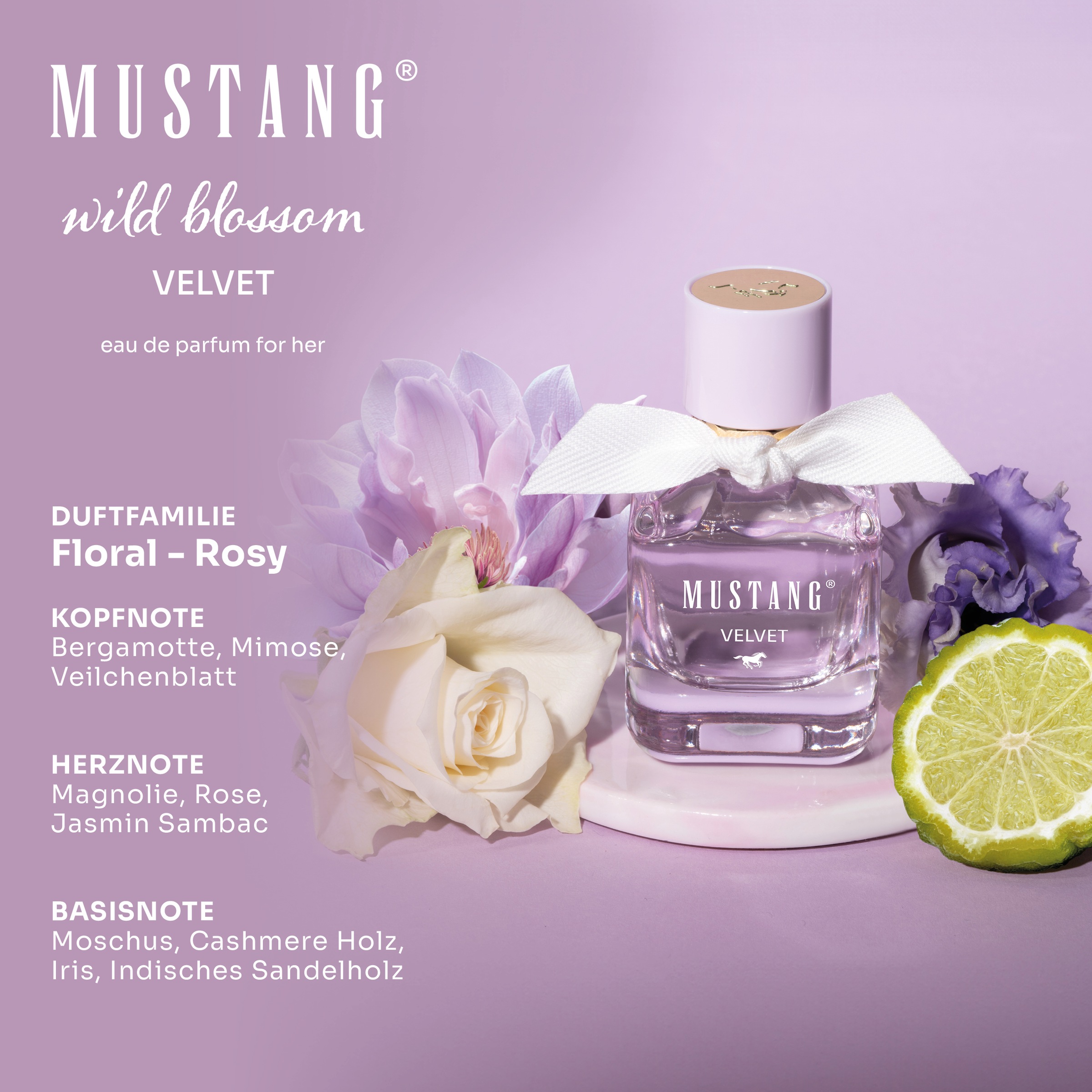 MUSTANG Eau de Parfum »WILD BLOSSOM VELVET FOR HER EDP« 30 ml
