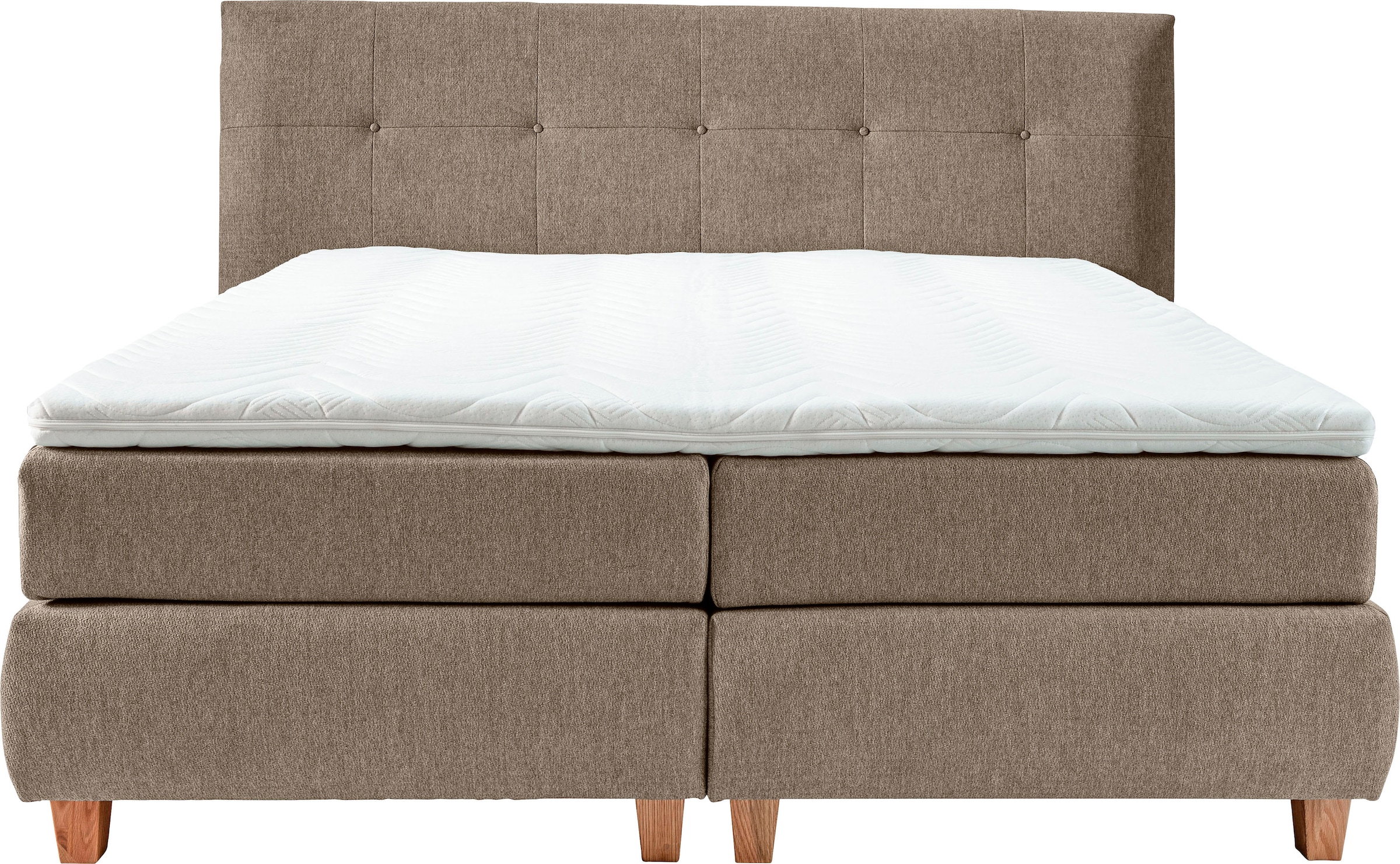 alina Boxspringbett »Luella«, ADA trendline Boxspringbett, inkl. Matratze und Viscoschaum-Topper