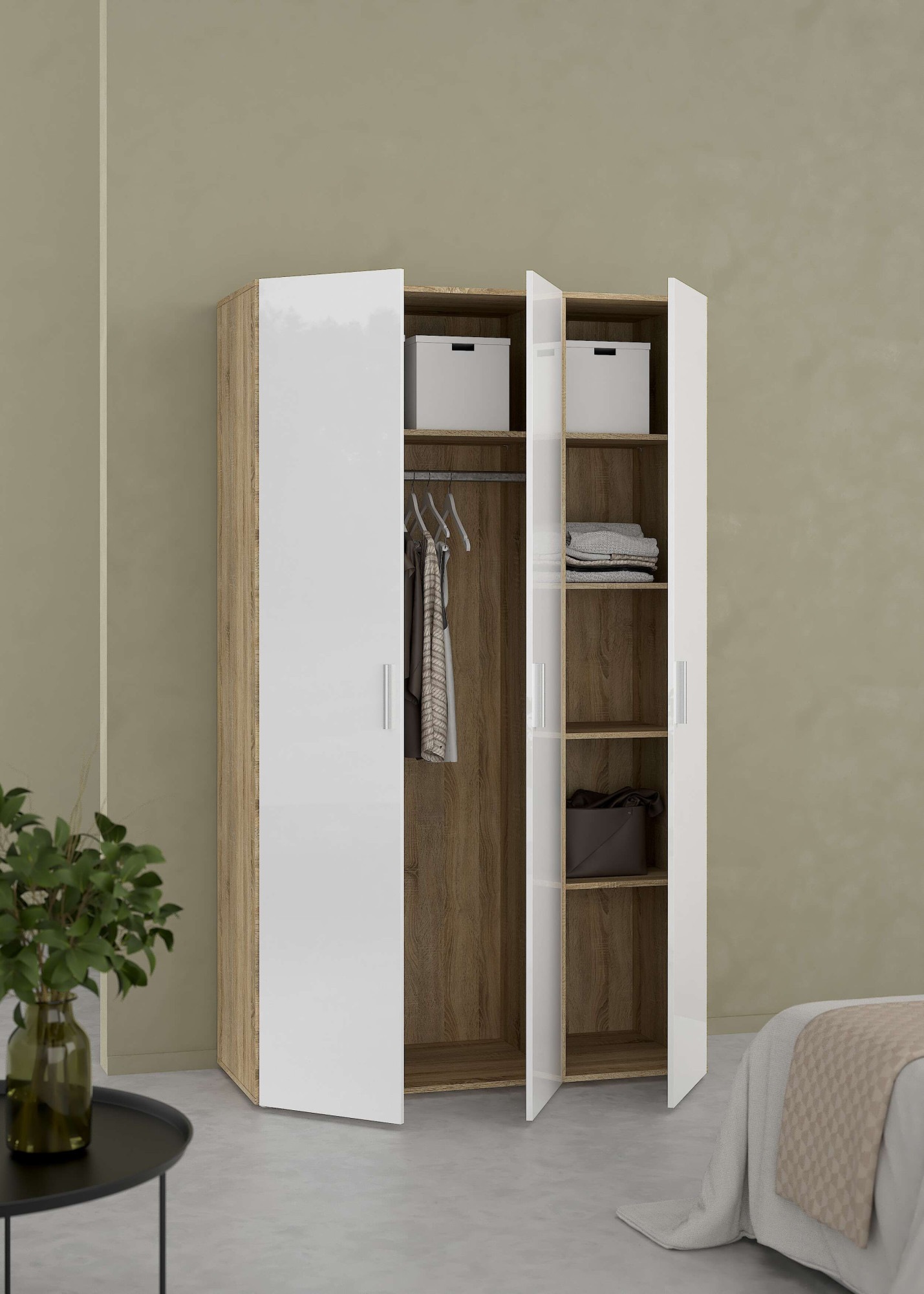 INOSIGN Kleiderschrank »Pepe Drehtürenschrank, Stauraum«, Breite 79 oder 118 cn, Höhe 200,9 cm