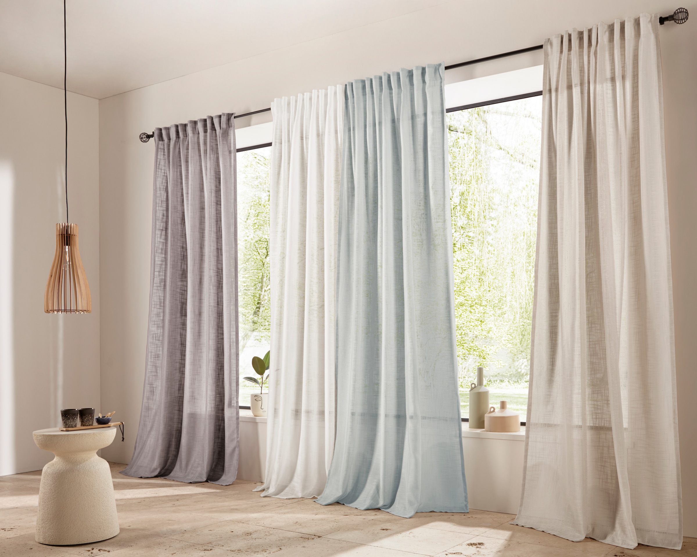 LeGer Home by Lena Gercke Gardine »Marusha«, (1 St.), halbtransparent, Leinenoptik,... kaufen