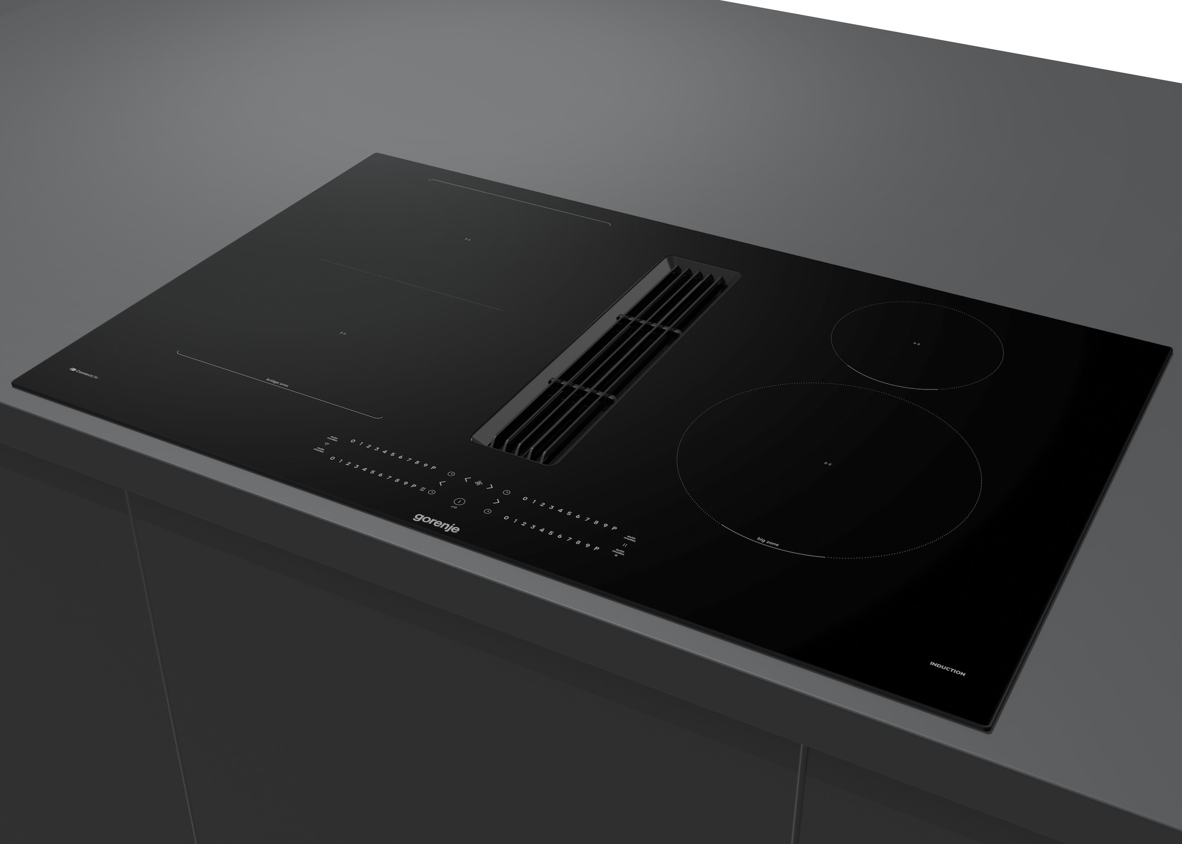 GORENJE Kochfeld mit Dunstabzug »GEH8432BSCWF« 80cm Induktionskochfeld mit Dunstabzug