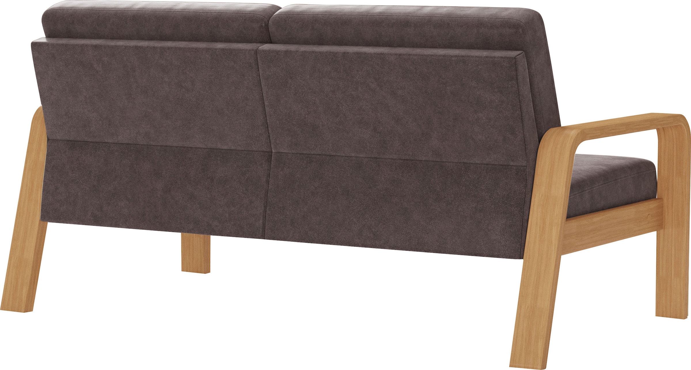 sit&more 2,5-Sitzer »Kolding«, Armlehnen aus eichefarbigem Buchenholz, verschiedene Bezüge und Farben