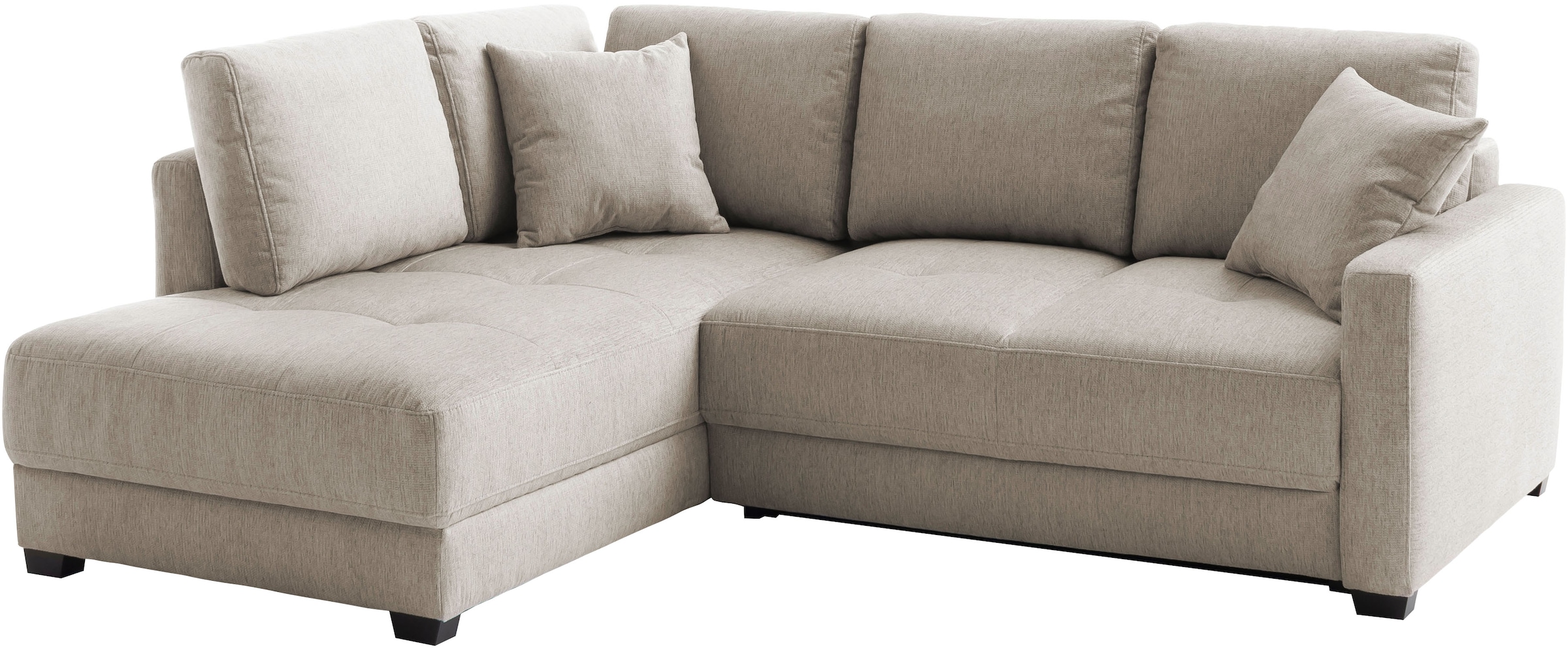 Mr. Couch Ecksofa »Pierre, L-Form mit BoxSpring«, Mit Boxpring-Taschenfederkern