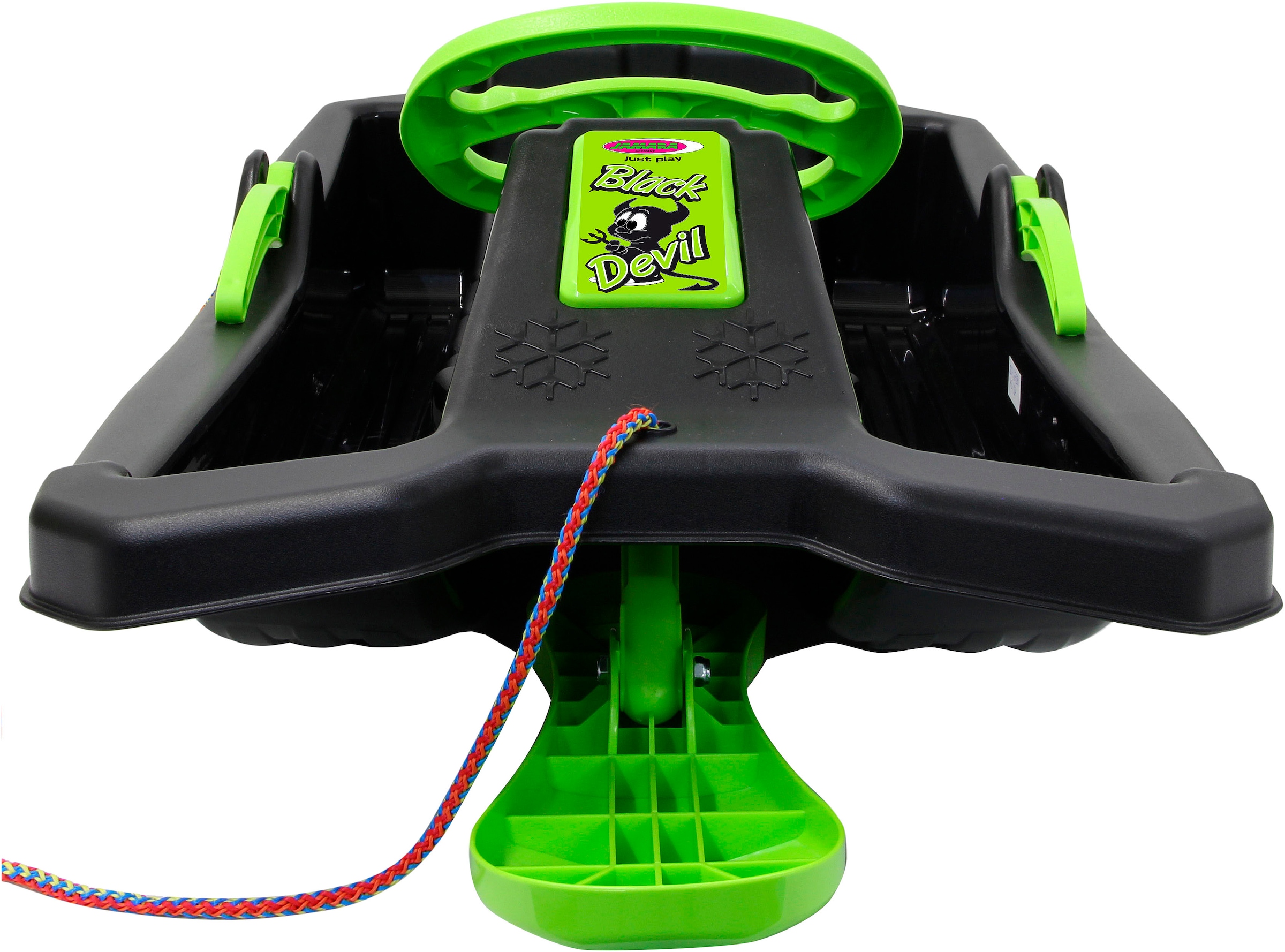 Jamara Bob »Snow Play Bob Black Devil 84cm schwarz mit Lenkrad und Bremse«, Made in Europe