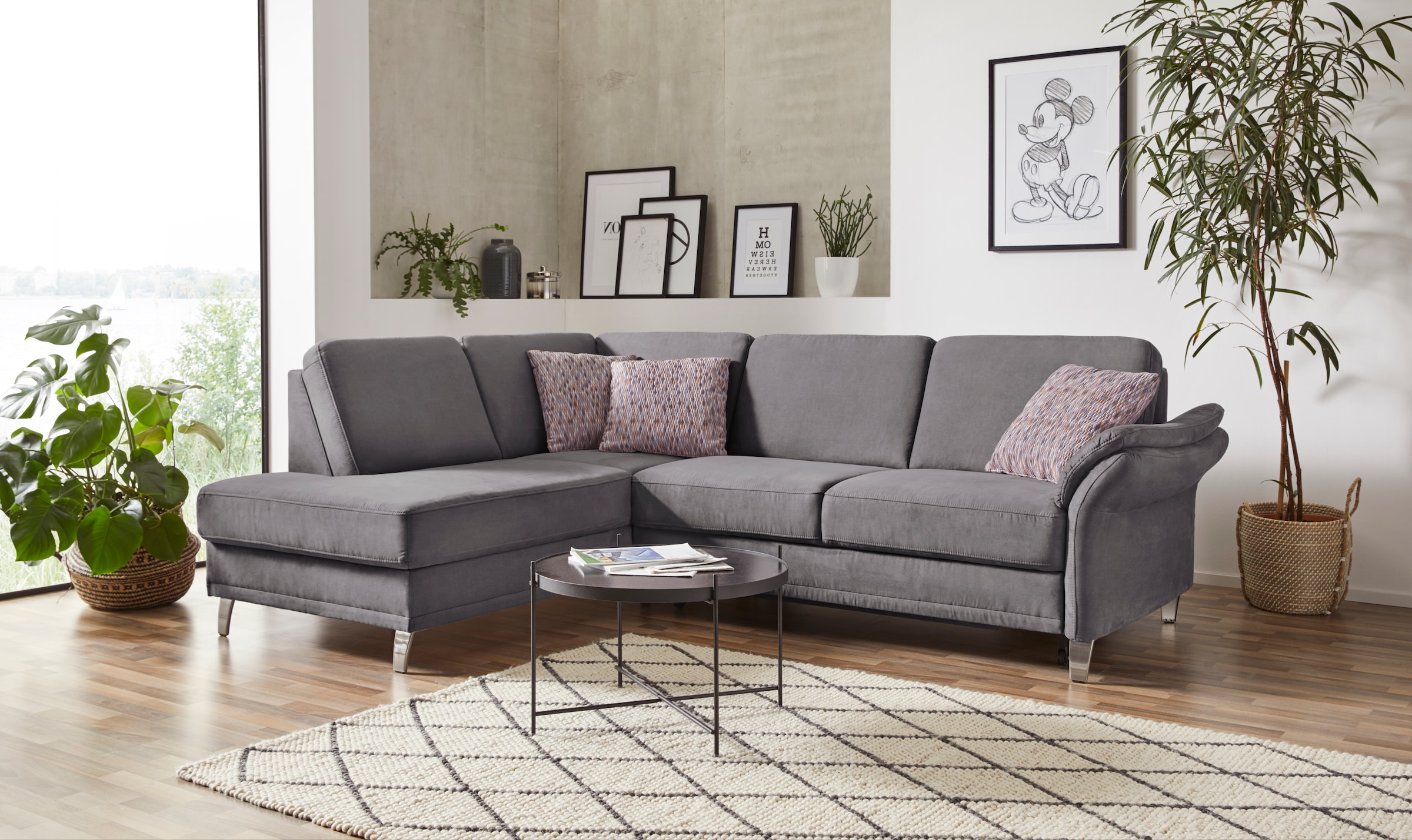 sit&more Ecksofa »Clio L-Form«, wahlweise mit Bettfunktion und Bettkasten, günstig online kaufen