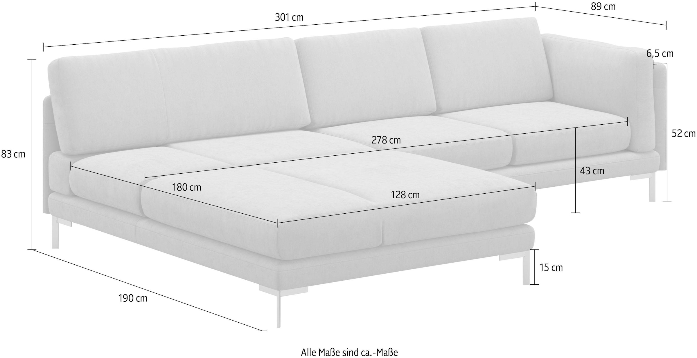 machalke® Ecksofa »vivien, L-Form«