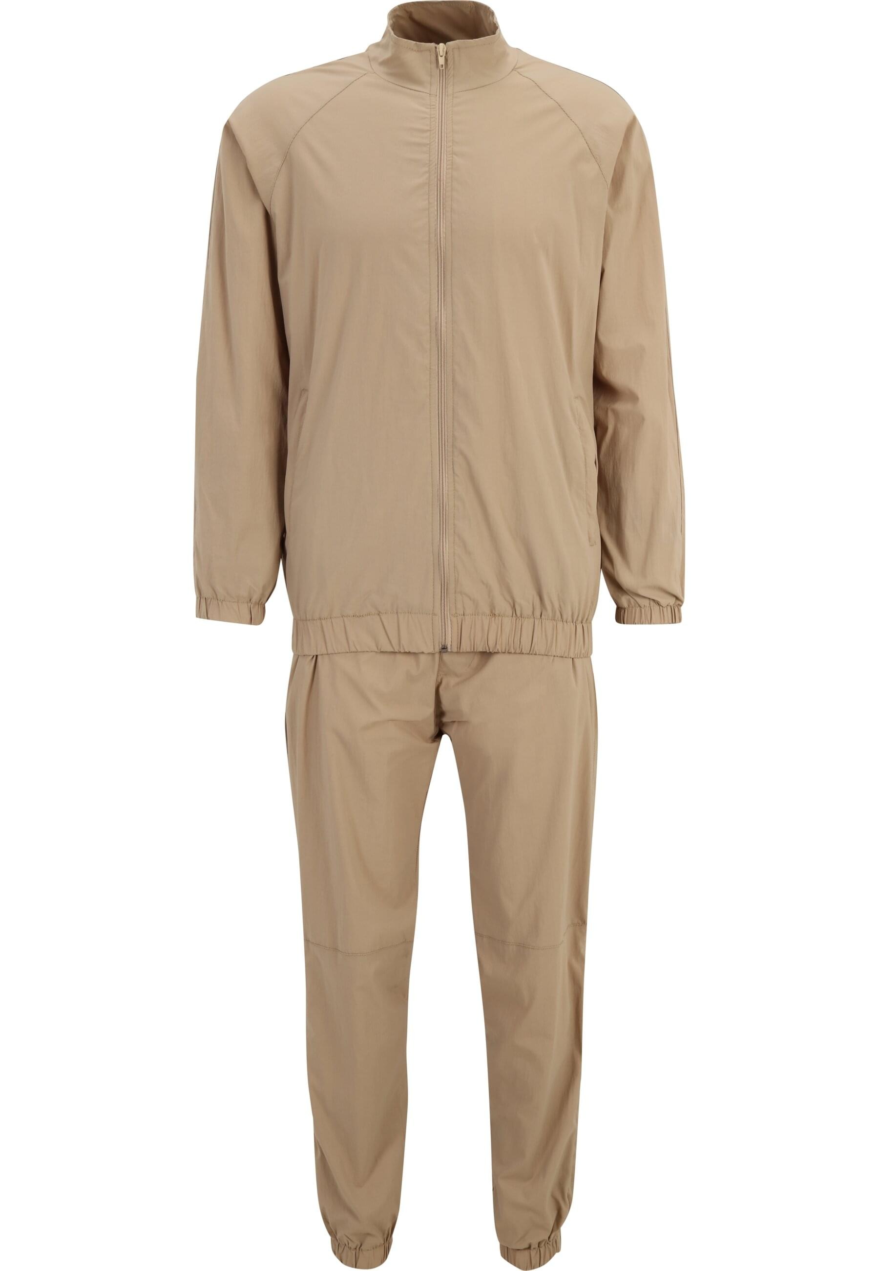 DEF Trainingsanzug »Herren Elastic plain track suit« 2 Stk. tlg. beige 3XL Mode ist Selbstausdruck durch Kleidung