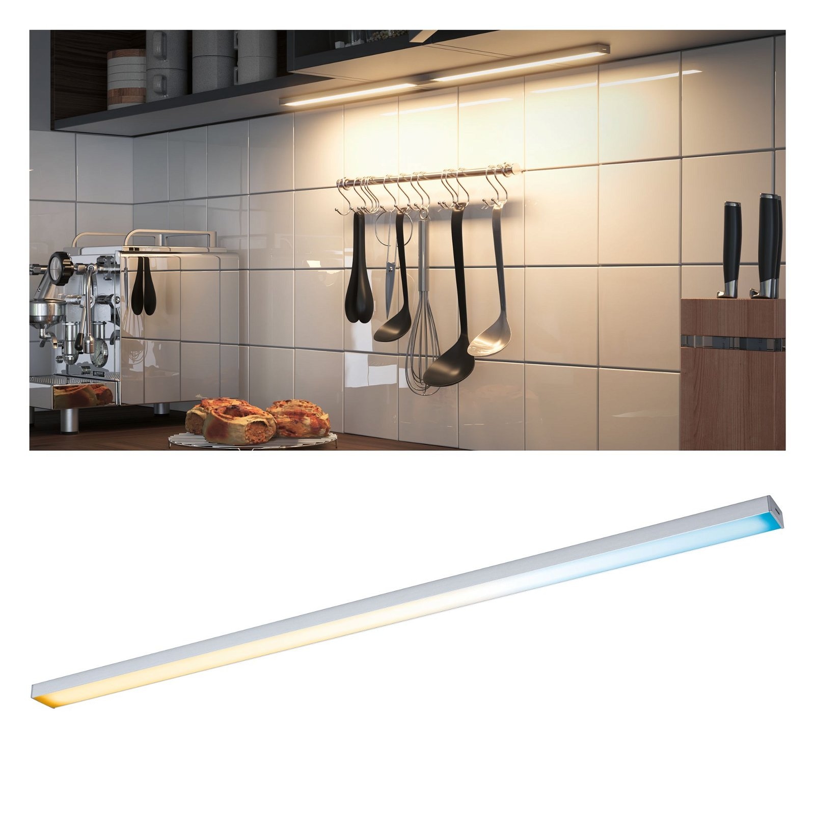 Paulmann Unterschrankleuchte »Clever Connect Spot Barre 550mm 6,5W 12V Chrom matt/Kunststoff«, 1 flammig, 2700-6500K