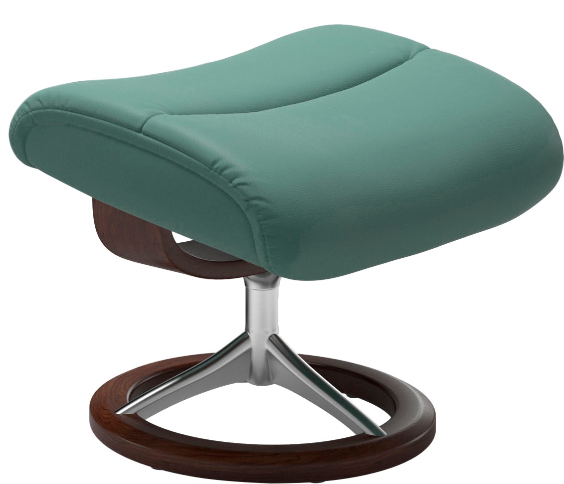 Stressless® Relaxsessel »View«, (Set, Relaxsessel mit Hocker), mit Signature Base, Größe M,Gestell Braun