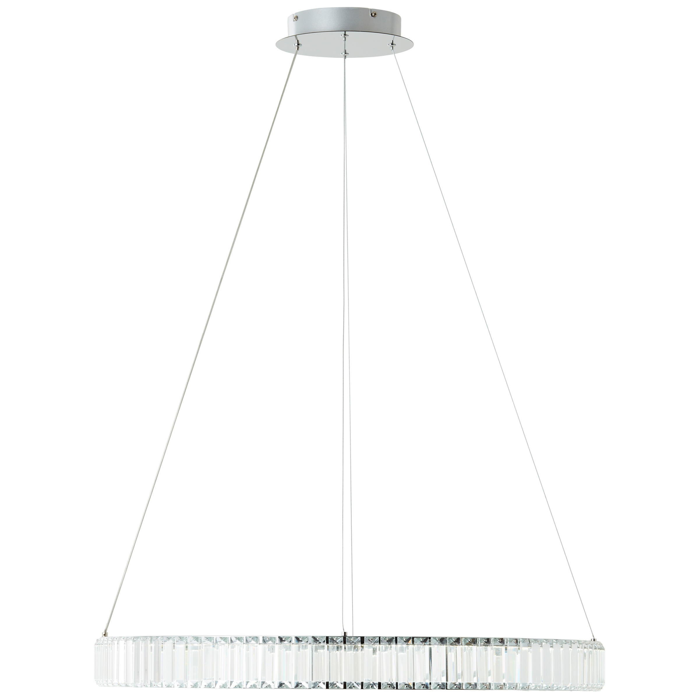 Brilliant LED Pendelleuchte »Queen«, Höhe 150cm, Ø 80cm, 6000lm, kürzbar, Aluminium/Kunststoff, chromfarben