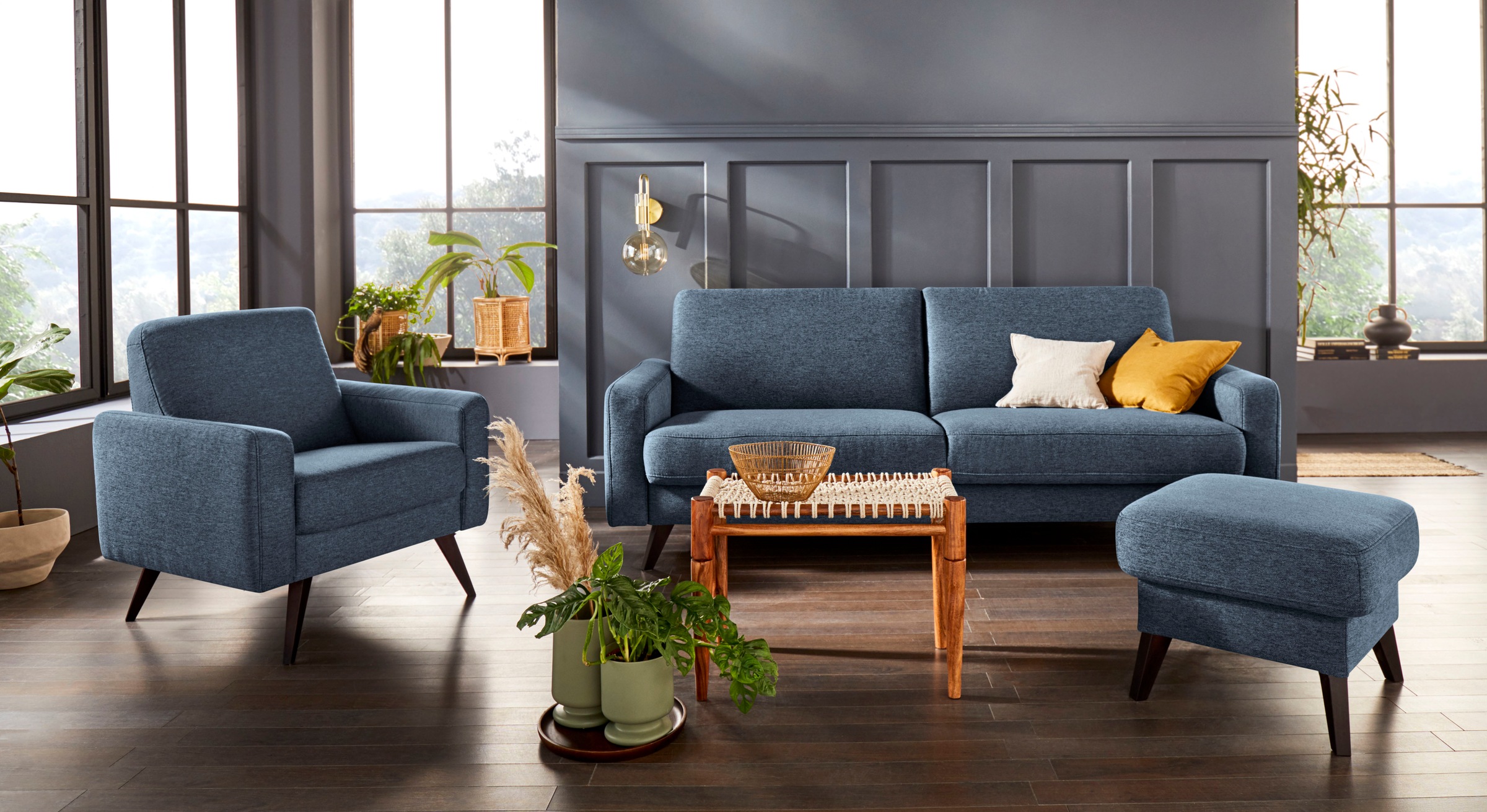 exxpo - sofa fashion 3-Sitzer »Samso, elegant und bequem, toller Sitzkomfort, Schlafsofa«, Kippcouch, inklusive Bettfunktion und Bettkasten, Komfortsitzhöhe 49cm