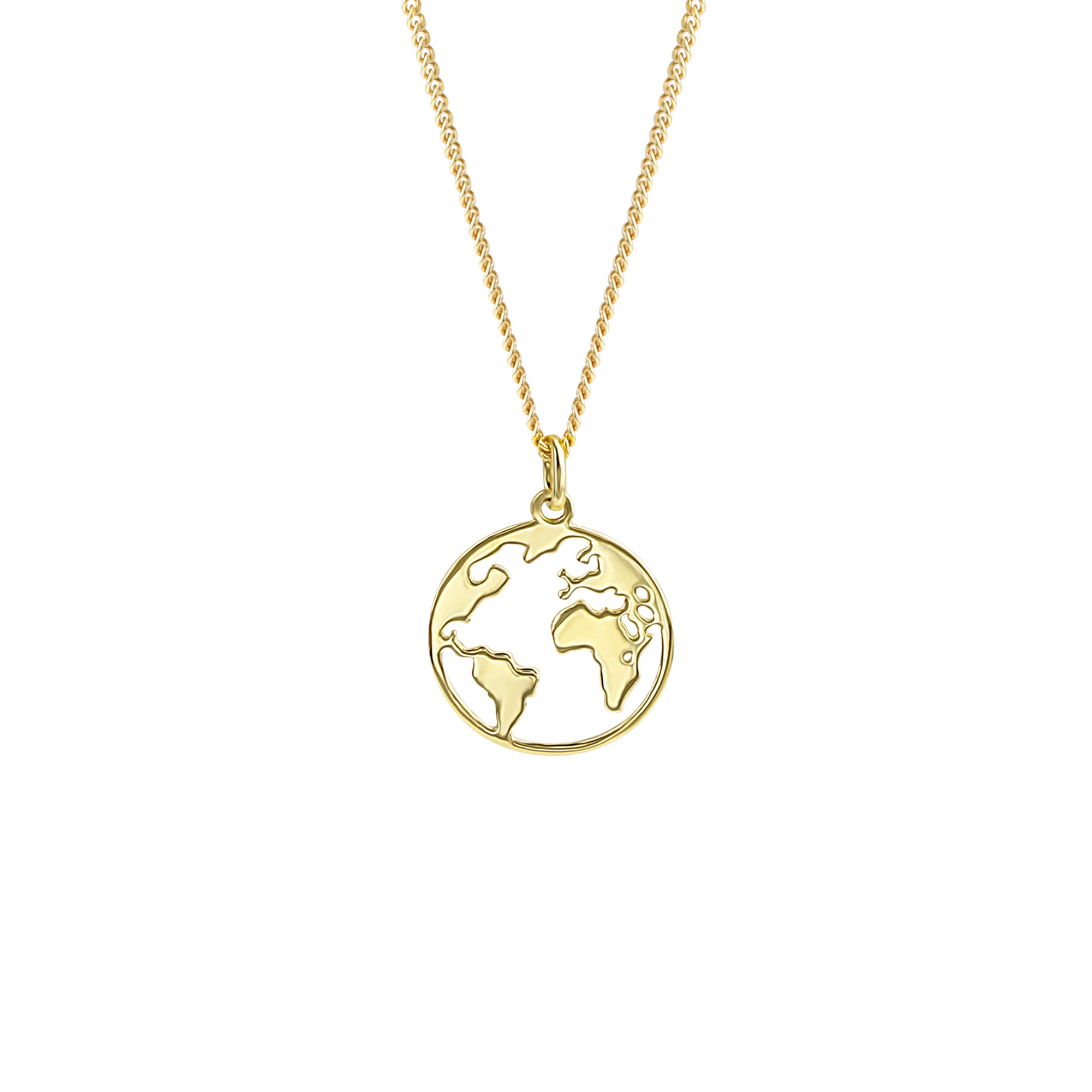 Orolino Kette mit Anhänger »Gold 375 mit Weltkugel-Motiv 42/45cm lang«