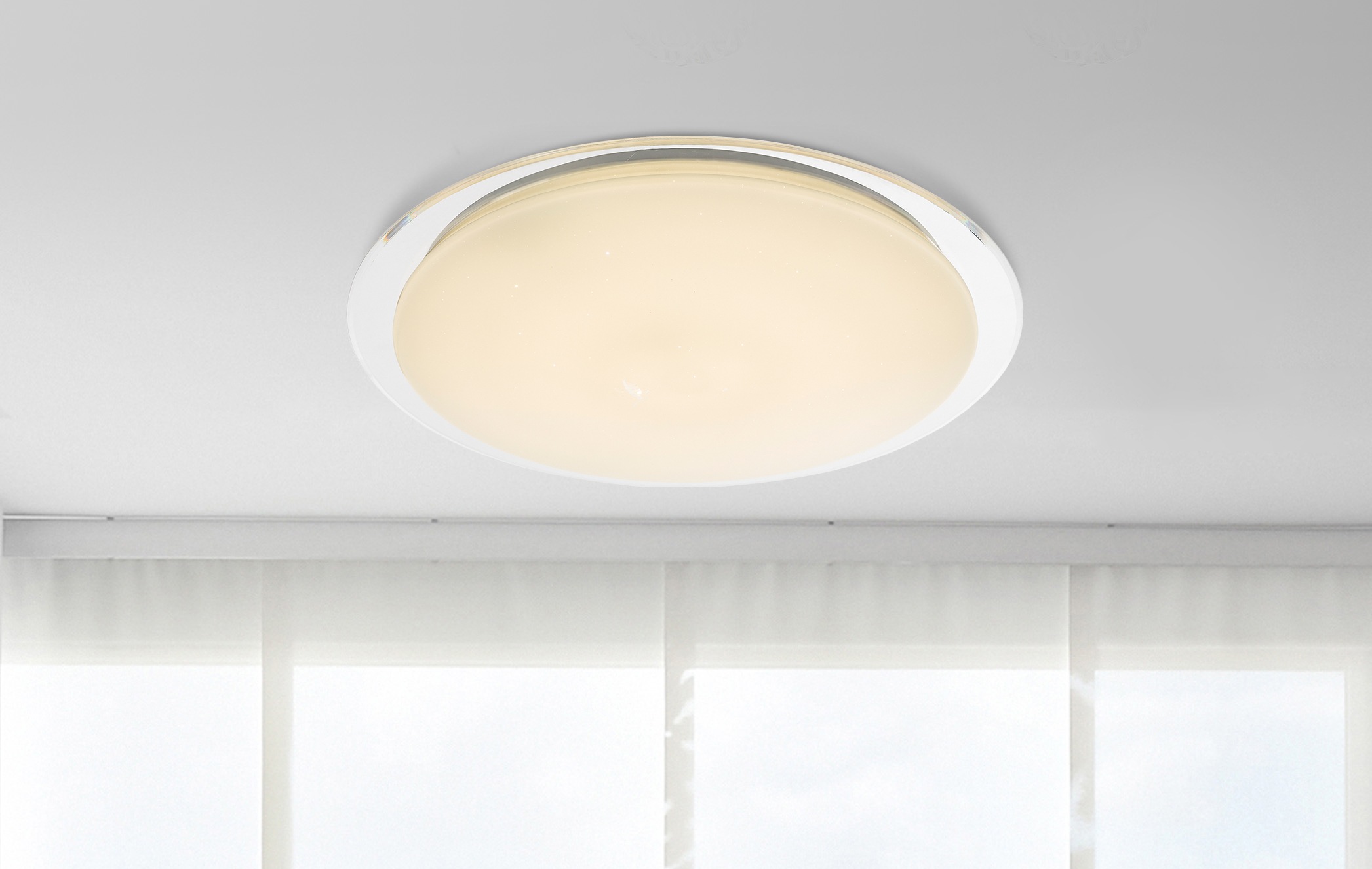 GLOBO LIGHTING LED Deckenleuchte »OPTIMA« LED-Modul 1 Stk. Deckenlampe/rund/Wohnzimmer/Schlafzimmer/elegant