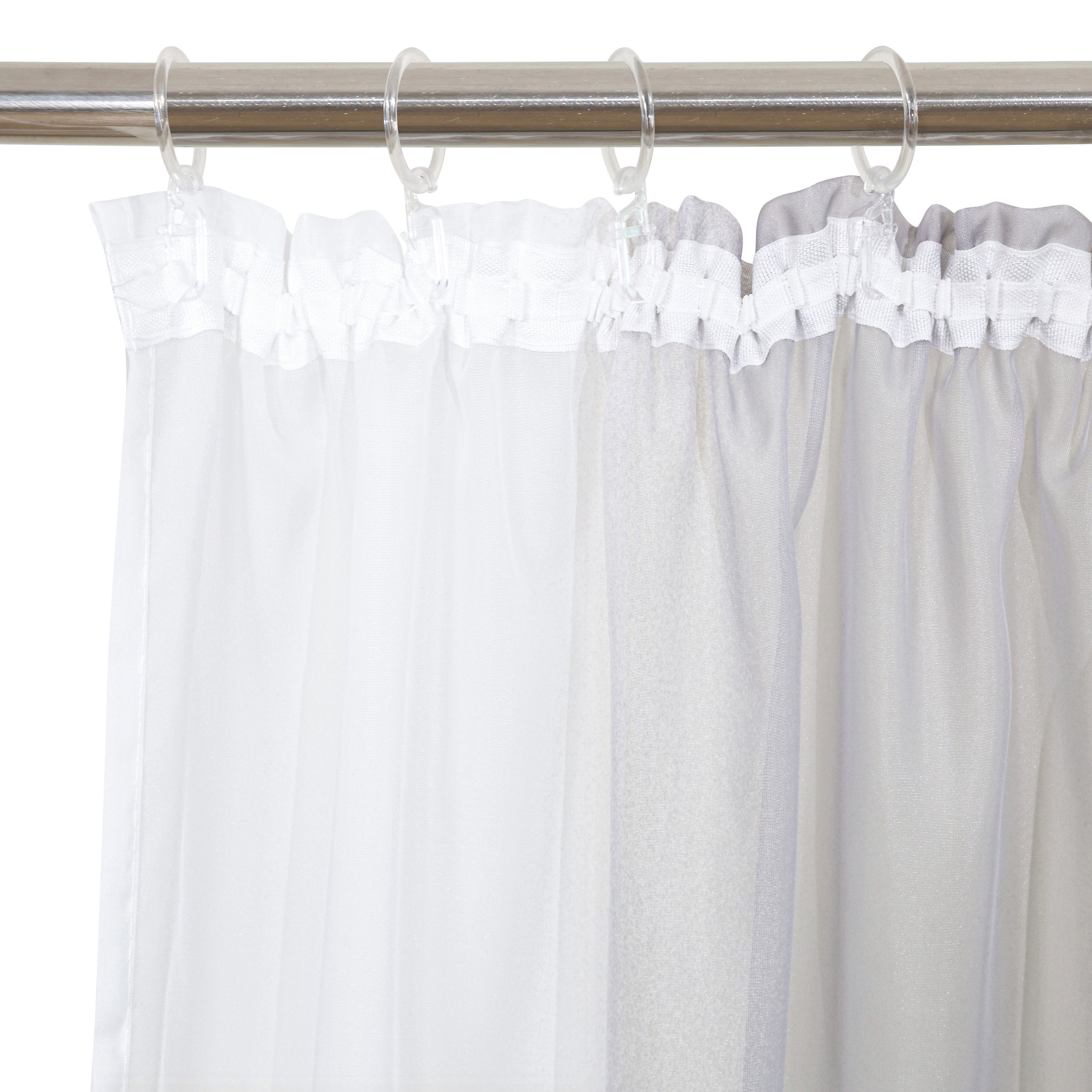 OTTO home Gardine »Nivva« Kräuselband 2 Stk. tlg. Transparent, Kräuselband, Pflegeleicht, 2er Set