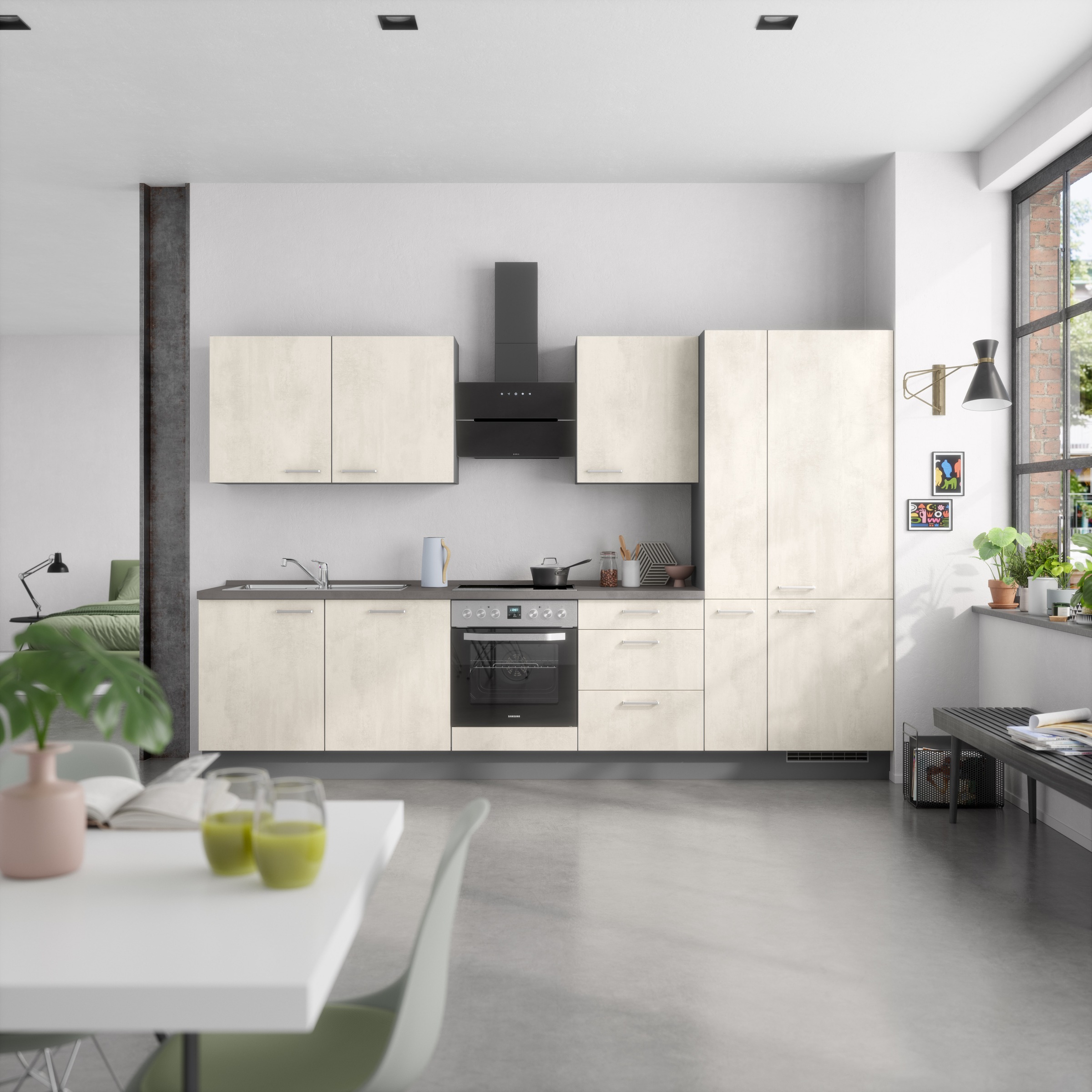 nobilia® Küchenzeile »"Riva II"« vormontiert, Ausrichtung wählbar, Breite 3 günstig online kaufen