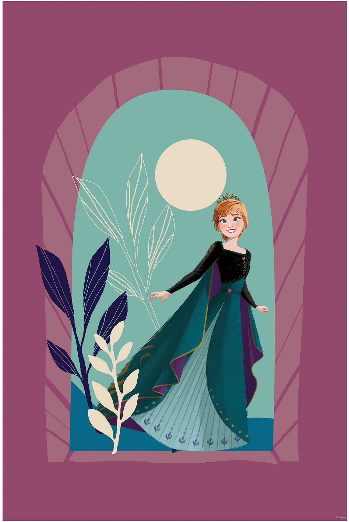 Komar Wandbild »Frozen Midnight Sun«, Disney, (Set, 1 St.), 50 x 70 cm (Breite x Höhe) - Kinderzimmer, Dekoration