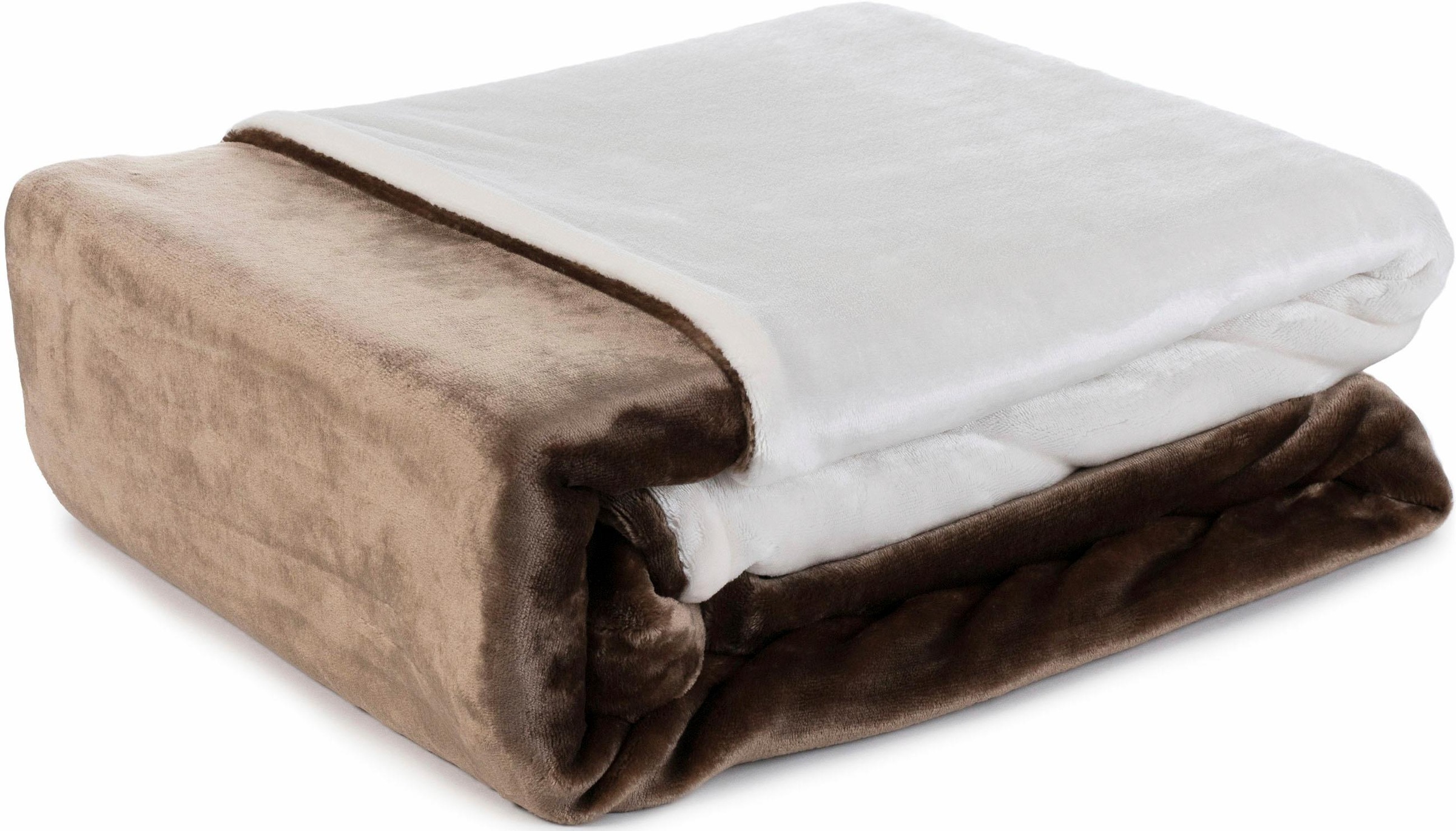 Gözze Wendebettwäsche »Superflausch«, (2 tlg.), in Microfaser Qualität, 100% Polyester, Bett- und Kopfkissenbezug mit Reißverschluss, Wende Design, wärmende Winterbettwäsche.