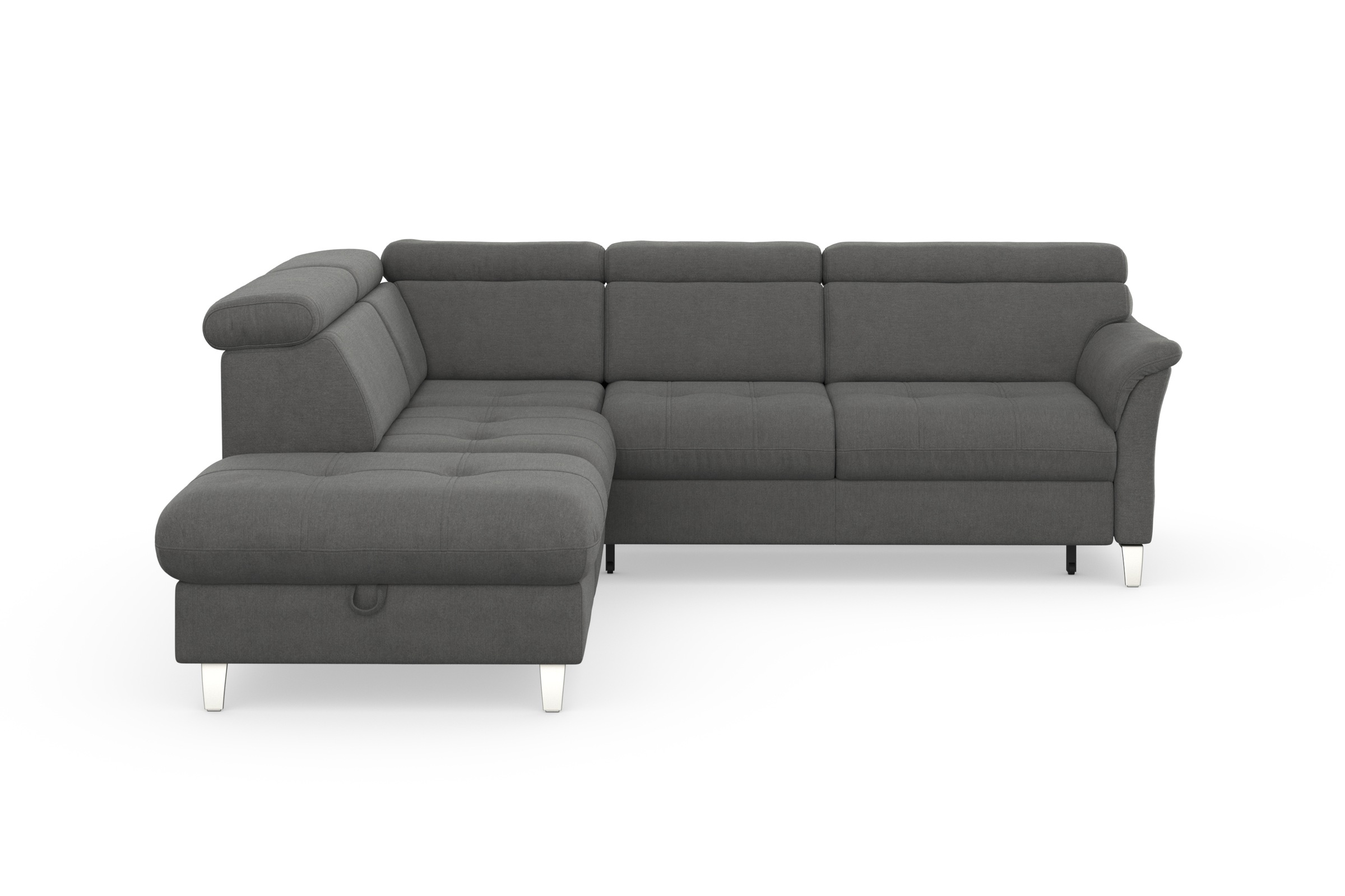 sit&more Ecksofa »Marano L-Form«, inklusive Kopfteilverstellung, wahlweise mit Bettfunktion, Bettkasten