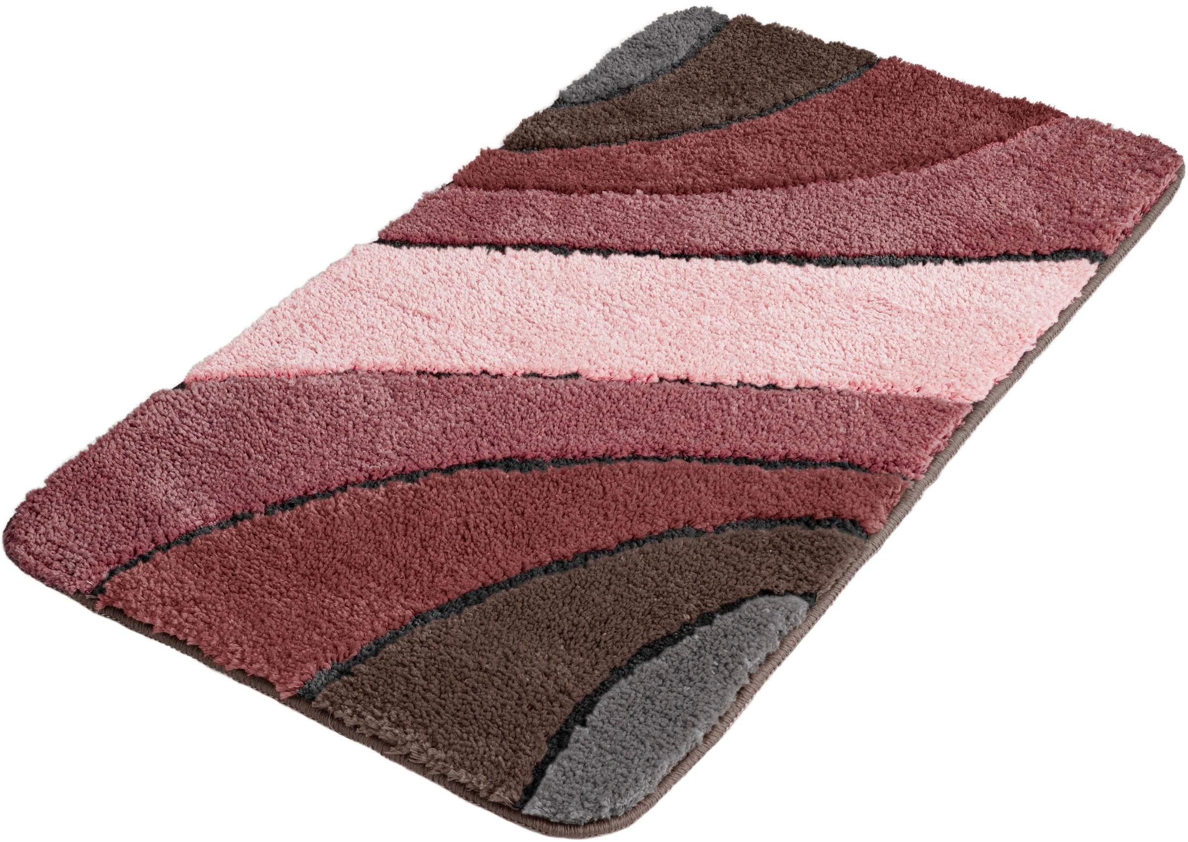 my home Badematte »Josie, Badvorleger, Badezimmer Teppich« Höhe 20 mm rutschhemmend beschichtet fußbodenheizungsgeeignet | schnell trocknend | strapazierfähig Badteppich, Badematten, rechteckig, rund & als 3-tlg. Set erhältlich