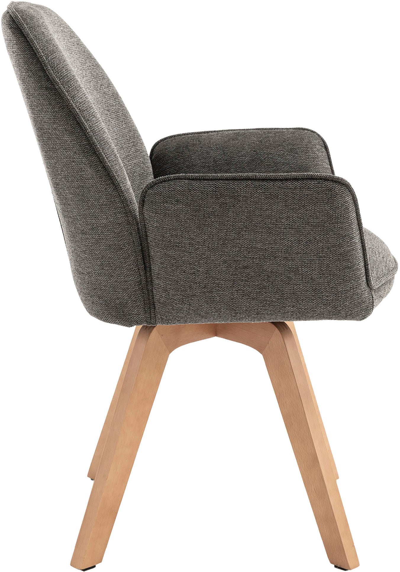 byLIVING Esszimmerstuhl »Tony« (Set) 2 Stk.mit Massivholzgestell eichefarbig, 360 Grad drehbar, hoher Sitzkomfort