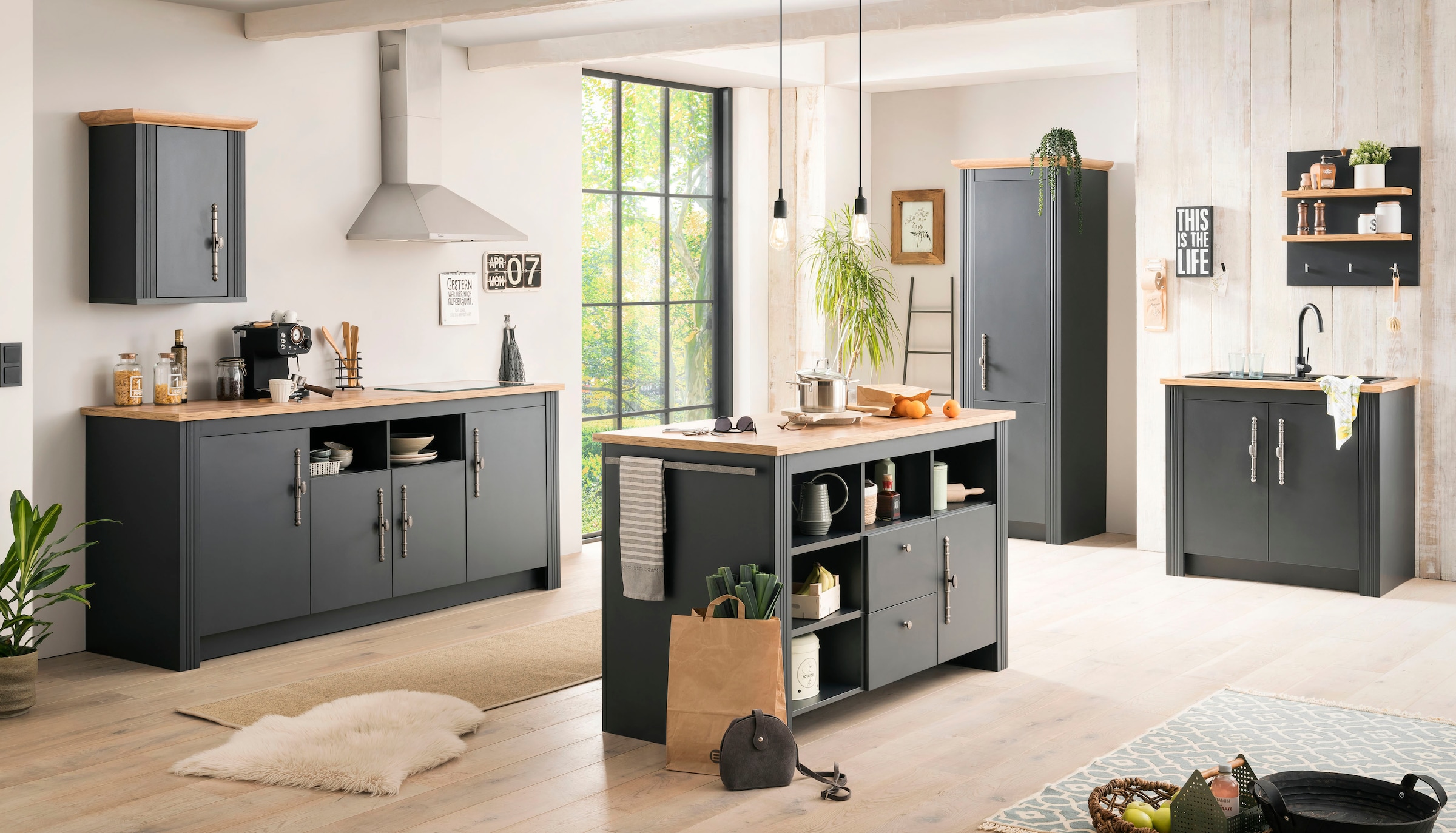 KOCHSTATION Unterschrank »Westminster«, im romantischen Landhausstil, Breite 100 cm