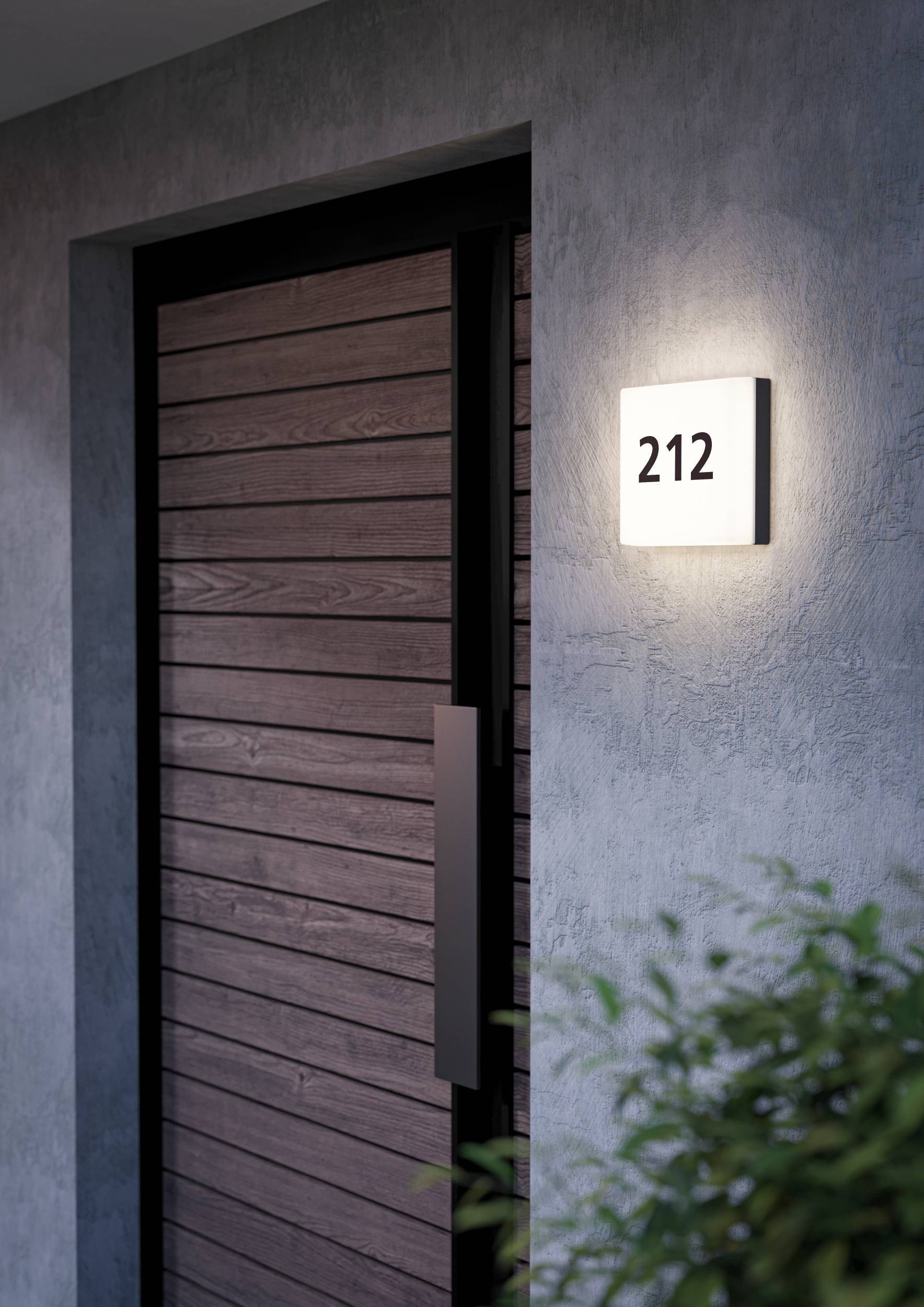 EGLO Wandleuchte »Cornale Außen-Wandlampe, Außenleuchte, Hausnummerleuchte, IP44, Lampe« LED-Modul 1 Stk. Warmweiß Wand-/Deckenleuchte - L21,5 x H21,5 x AL7cm - anthrazit - 1X8,3W inkl.