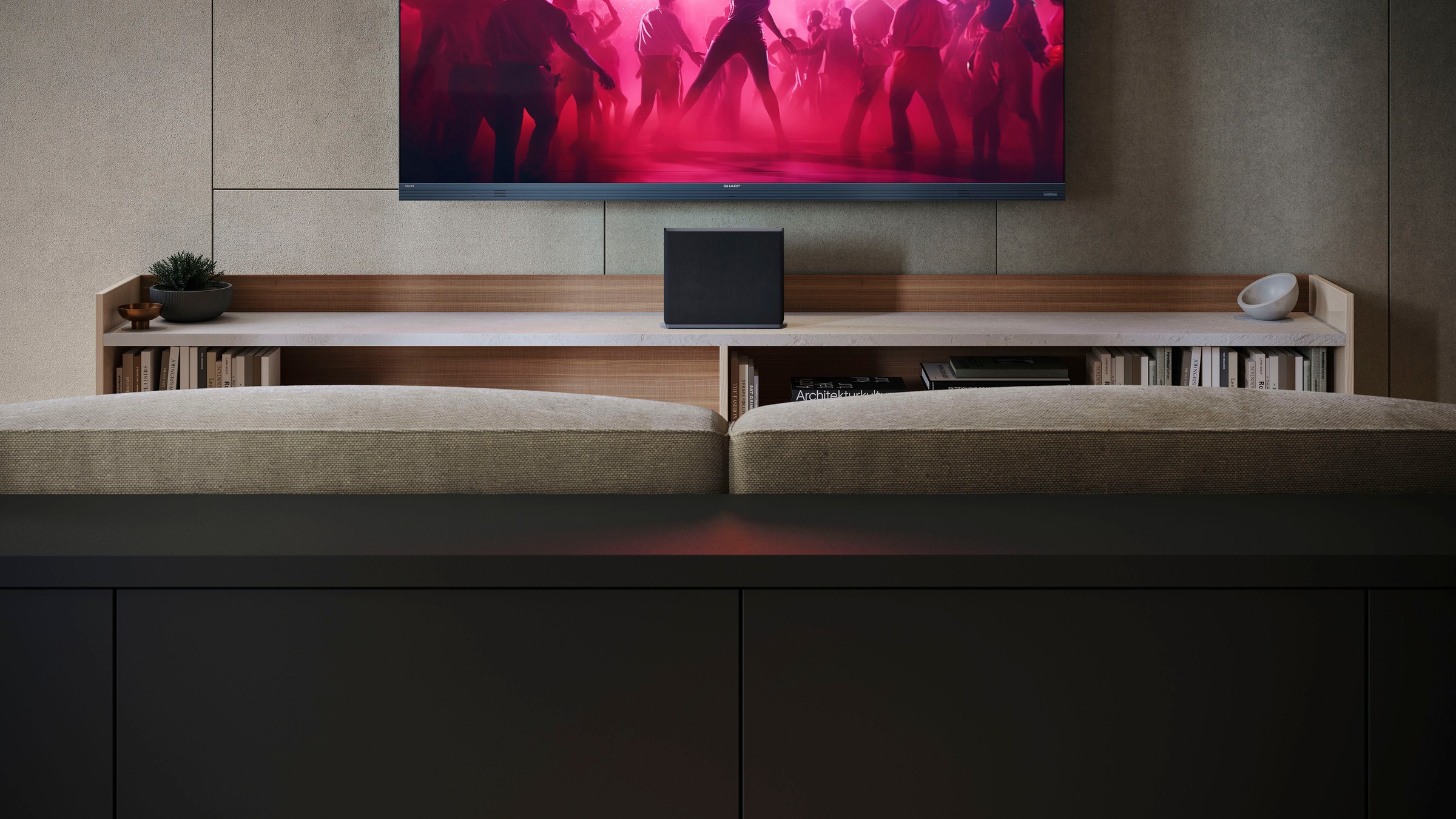 Sharp Audio-System »CP-AWS0101«, AQUOS-Drahtlos-System: Kompakter Subwoofer