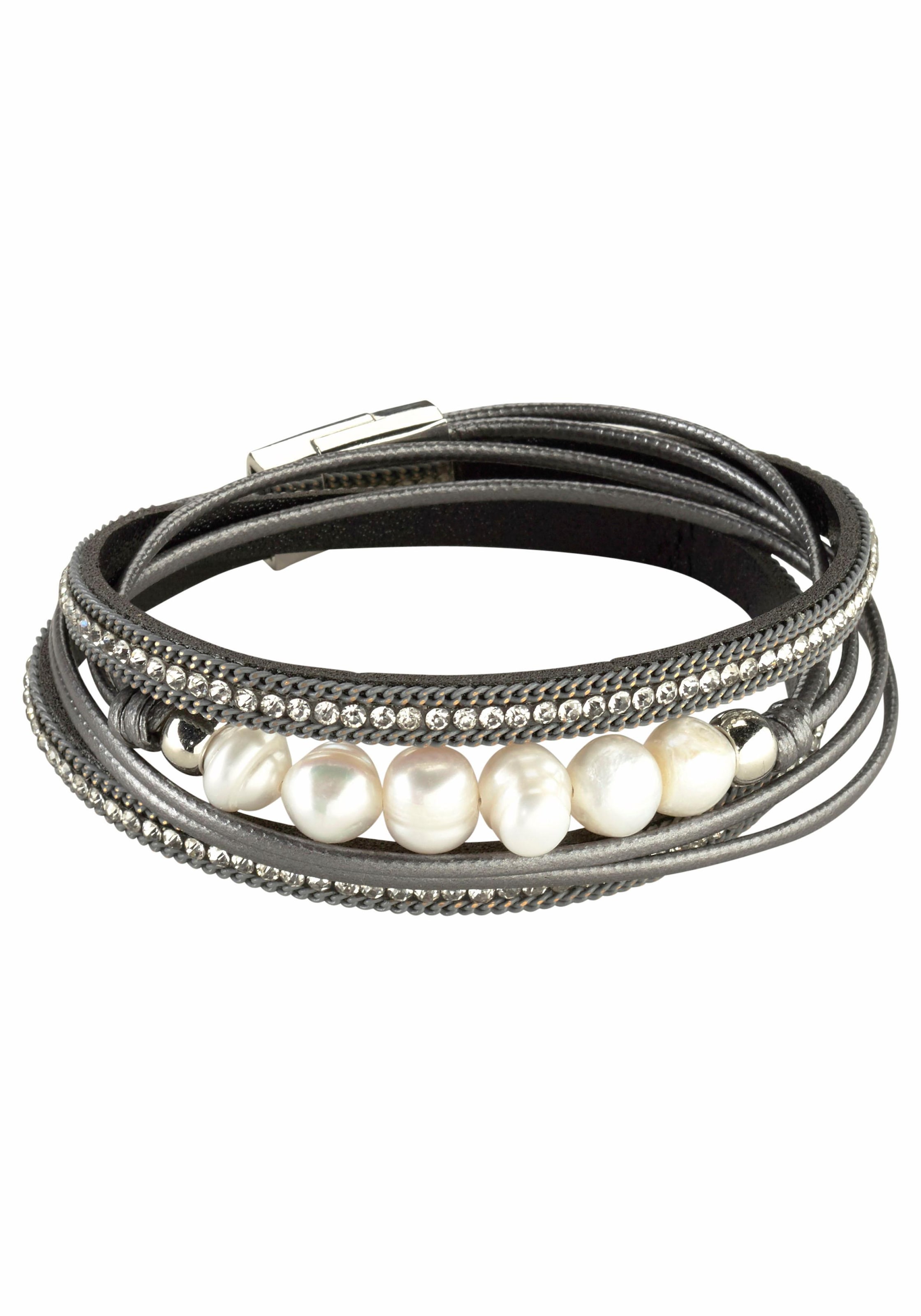 Bild von Firetti Armband »zum Wickeln, trendy«, mit Strassstein - mit Wachsperle