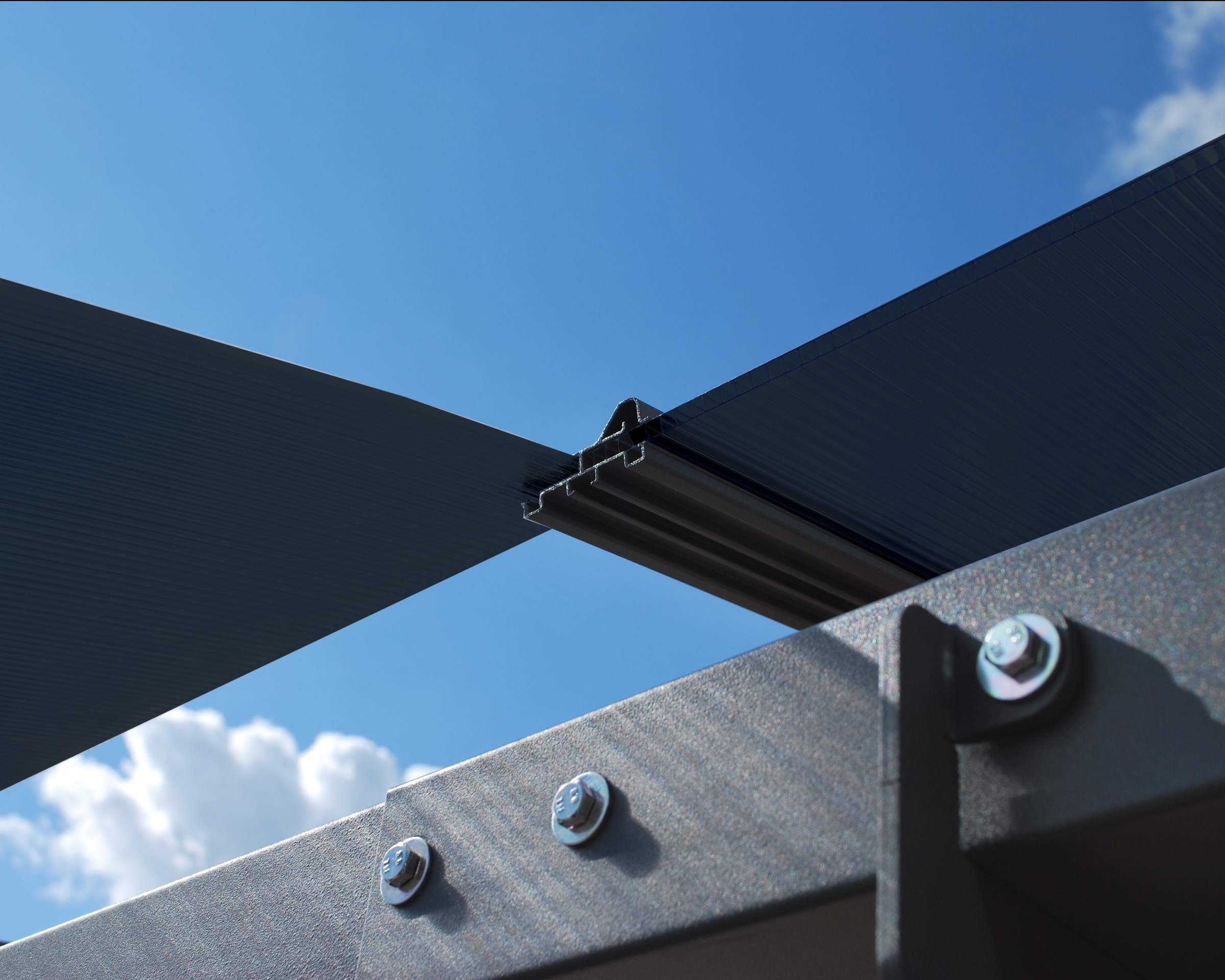 Palram - Canopia Einzelcarport »Palma 5000«, Aluminium, 263 cm, Grau, inkl. Regenrinnen und Bodenverankerungen