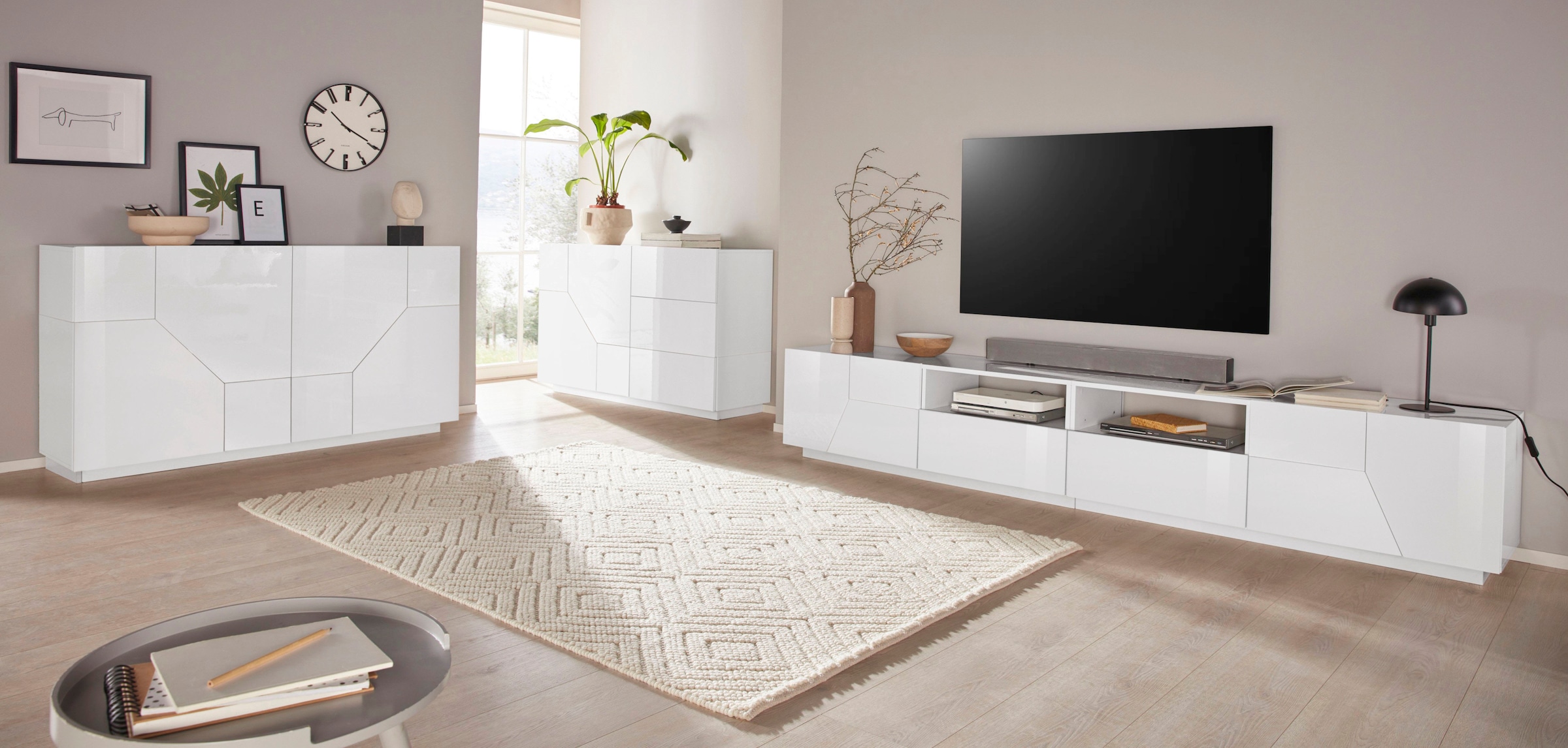 INOSIGN Sideboard »ALIEN-Kommode, Schrank, Anrichte mit 4 Türen und 4 Fächern«, Sideboard Breite ca. 160 cm "100 % Made in Italy"