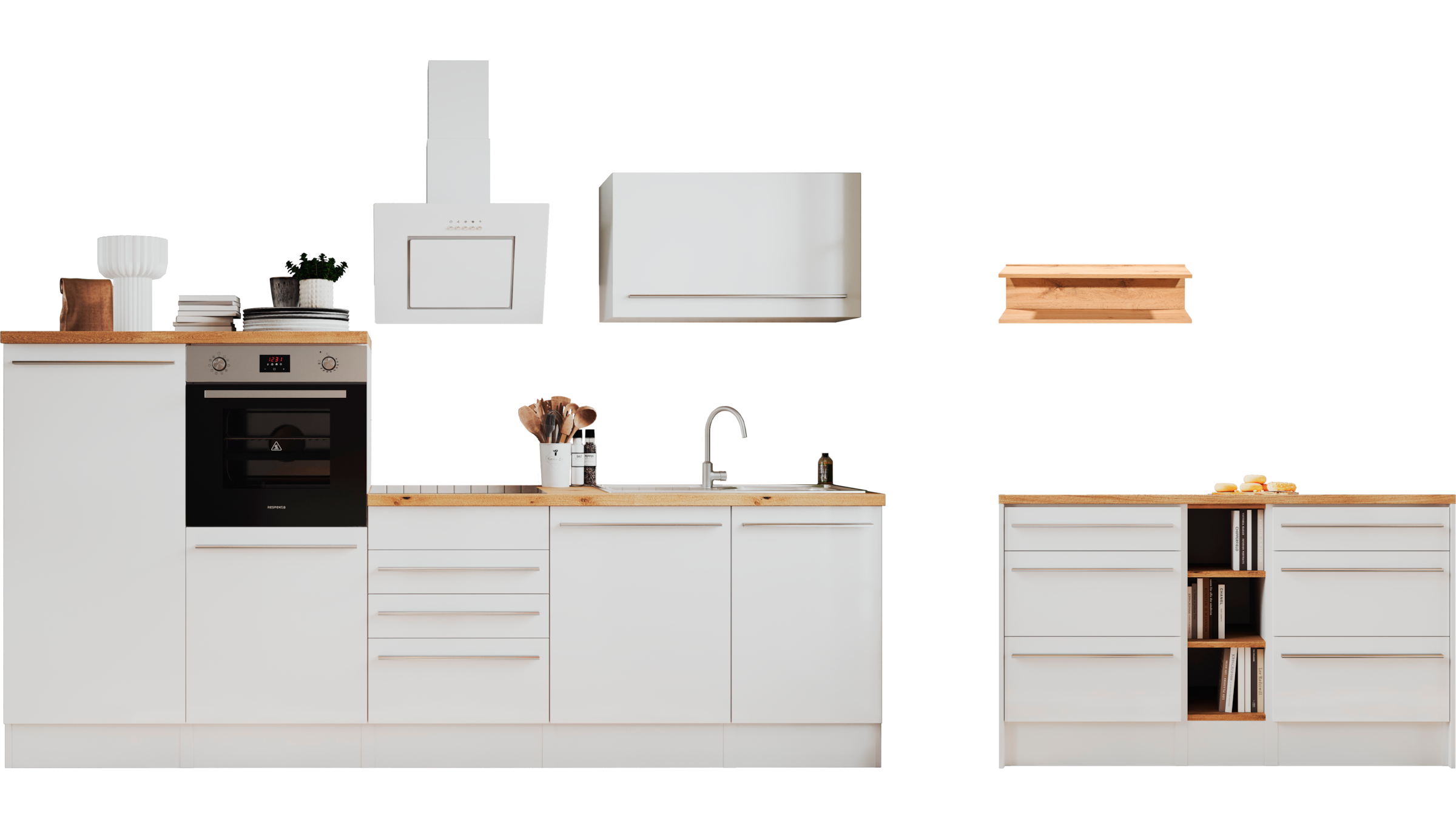 RESPEKTA Küchenzeile "Gabriel" Breite 290/150 cm mit Soft-Close in exklusiv günstig online kaufen
