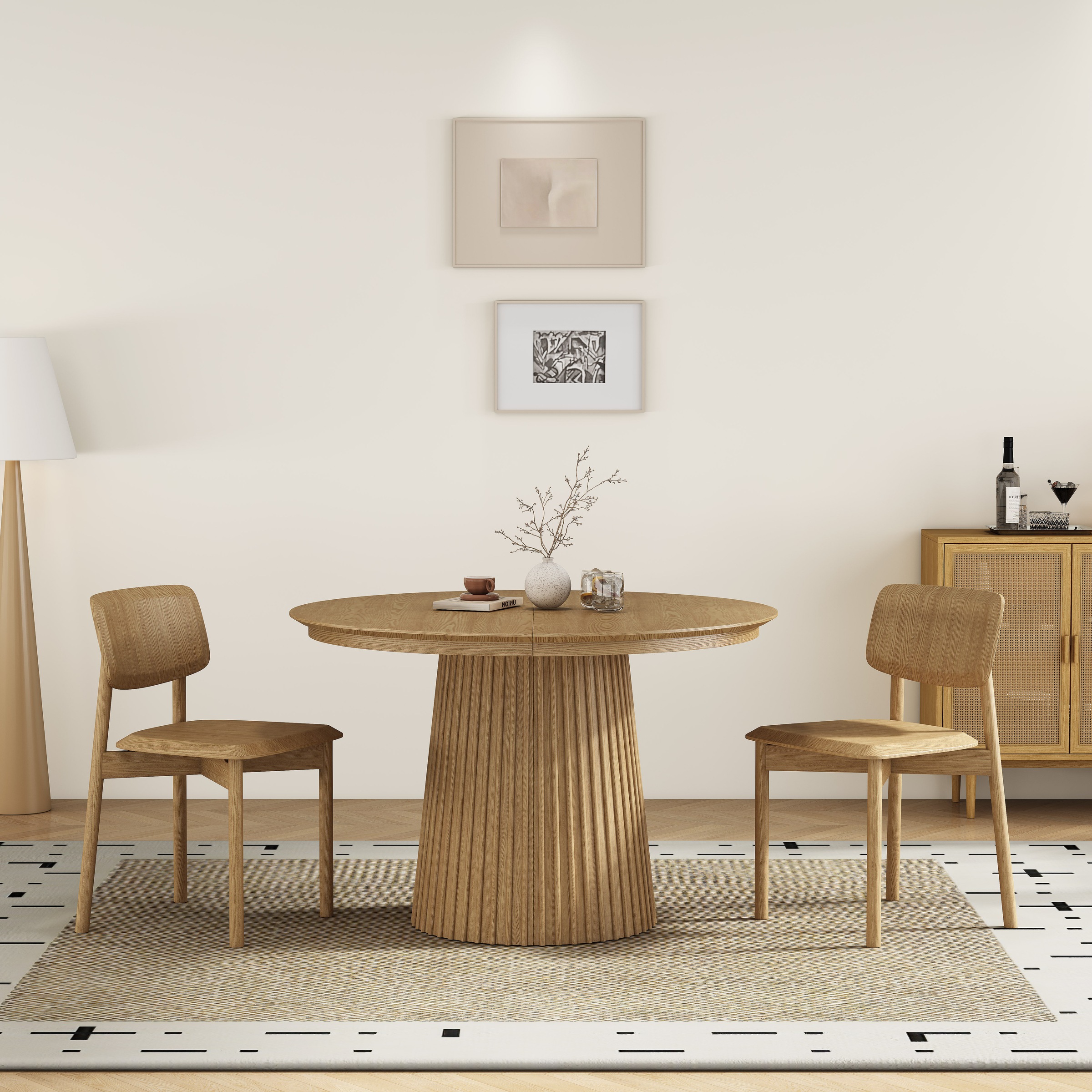OTTO home Esszimmerstuhl »Grelia« (Set) 2 Stk.natürliche warme Eichenoptik, in zwei Farben, Sitzhöhe 46 cm