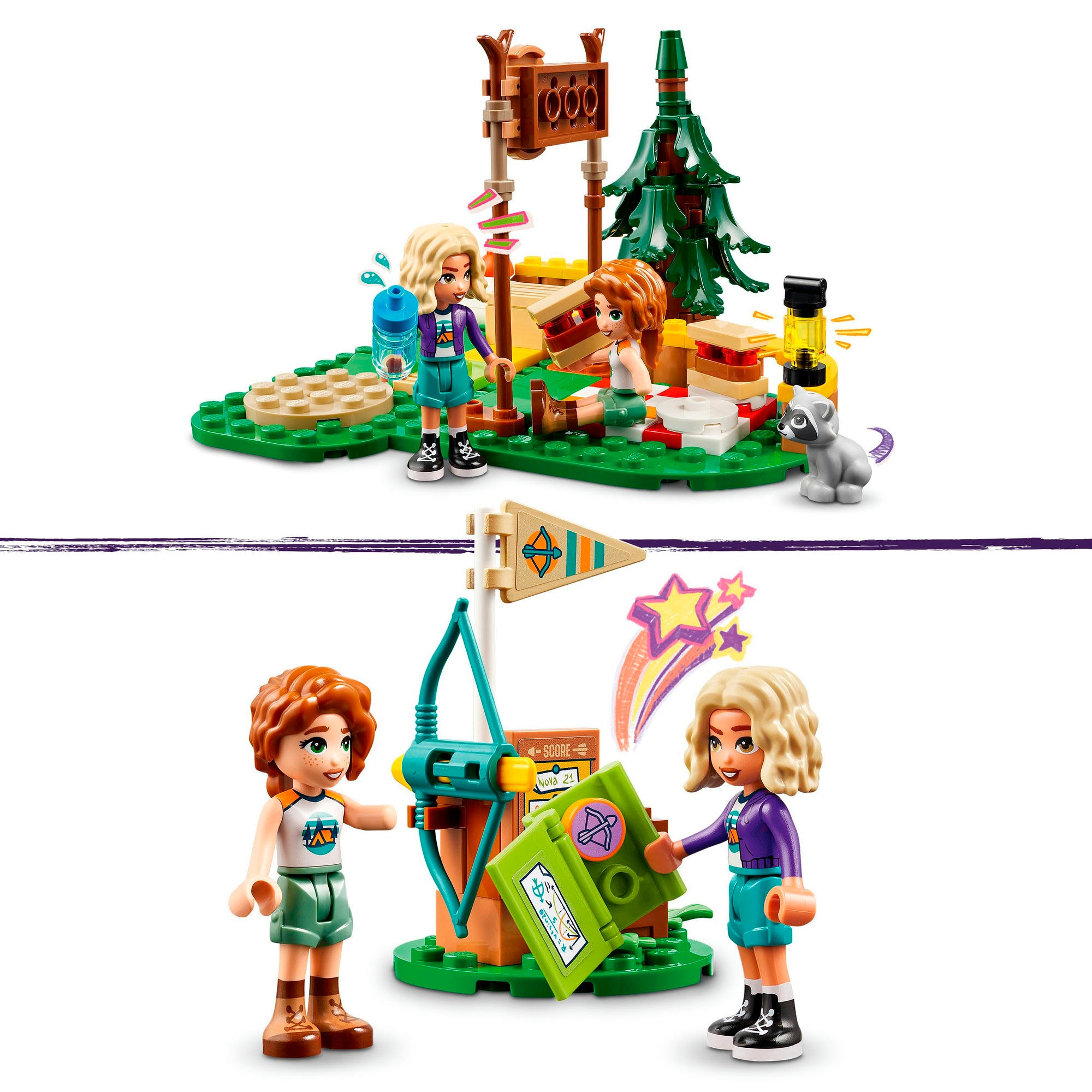LEGO® Konstruktionsspielsteine »Bogenschießen im Abenteuercamp (42622), LEGO Friends«, (157 St.), Made in Europe