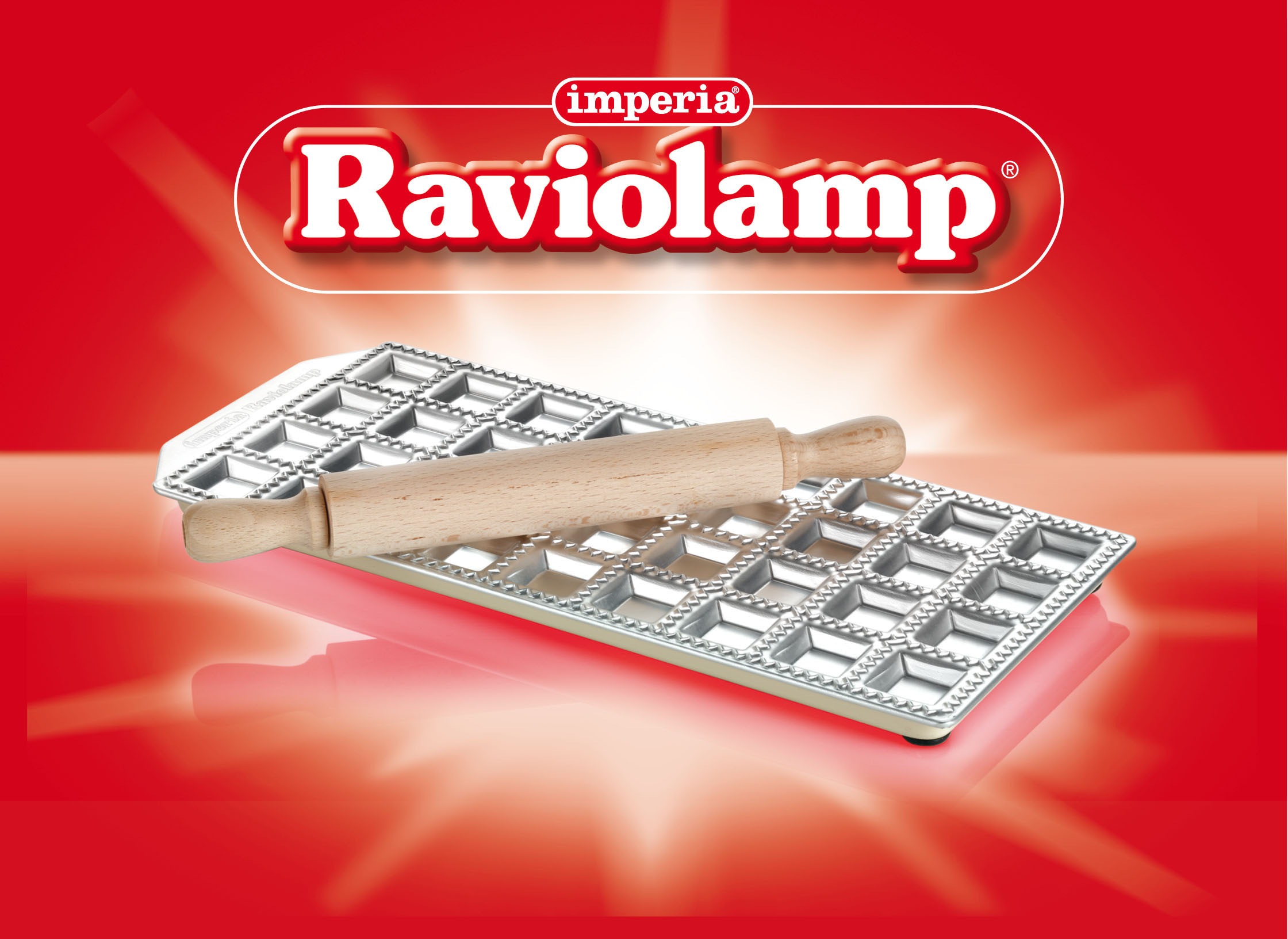 imperia Ravioliform »Ravioli Classici« Aluminium, für 36 Ravioli, inkl. Nudelholz, Aluminium