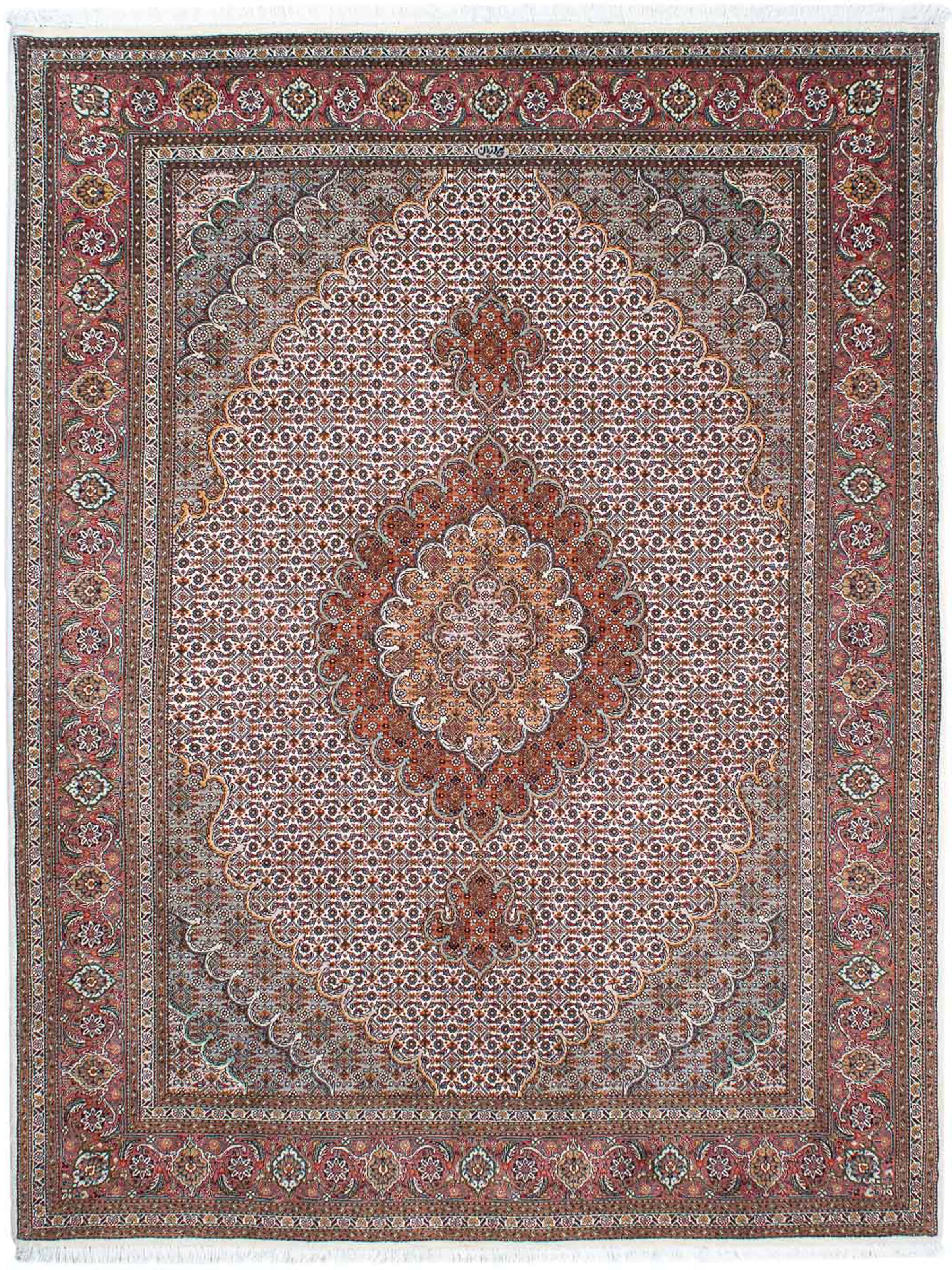 morgenland Orientteppich »Perser - Täbriz - Royal - 208 x 153 cm - hellbrau günstig online kaufen