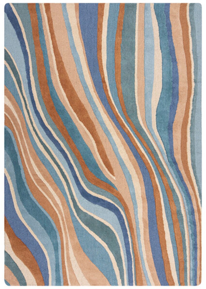FLAIR RUGS Wollteppich »Abstract Flow handgetuftet« rechteckig 10 mm Höhe W günstig online kaufen