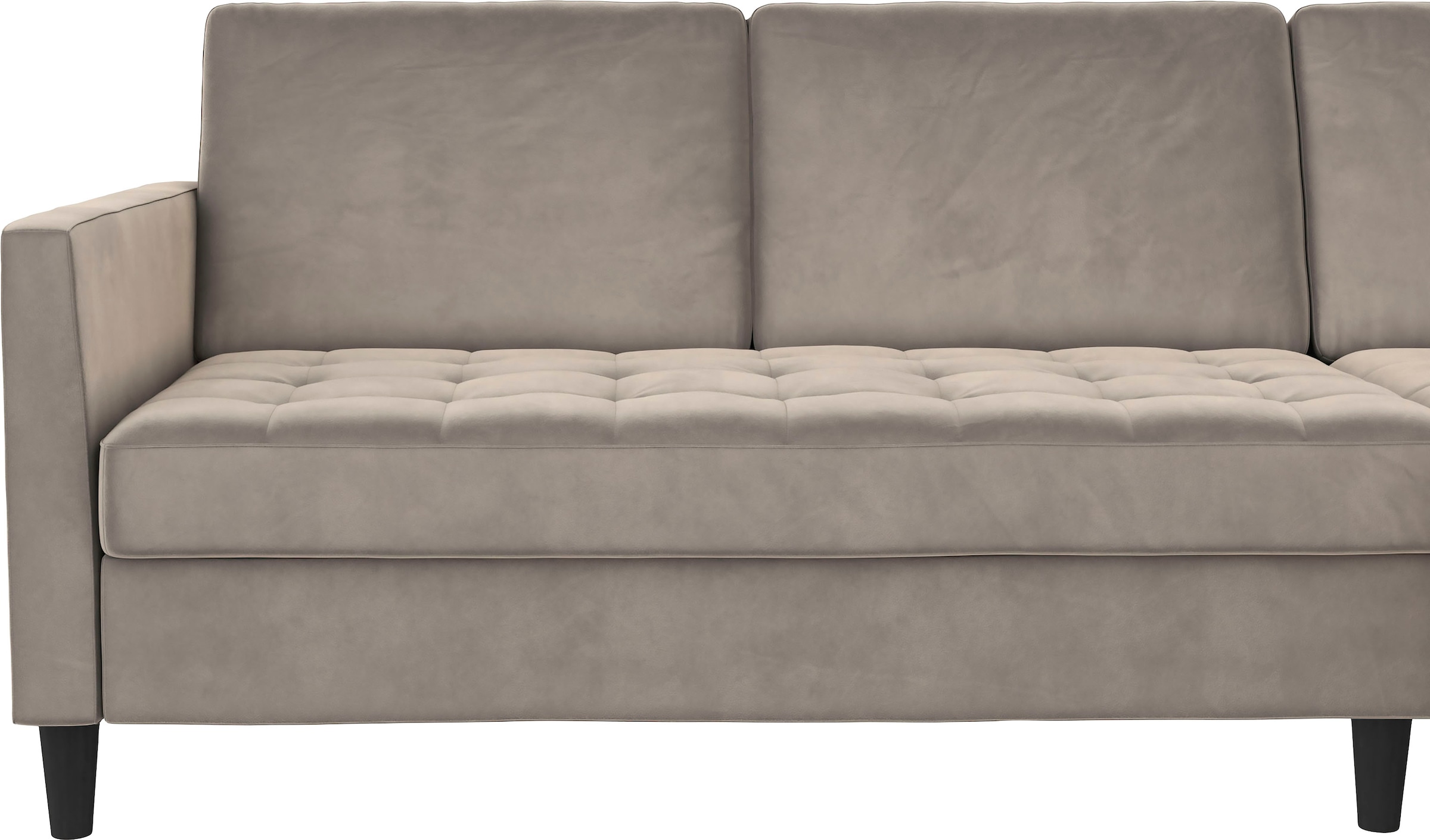 Dorel Home Ecksofa »Presley, L-Form,«, Ecksofa mit Bett-Funktion und Stauraum, verstellbare Rückenlehne