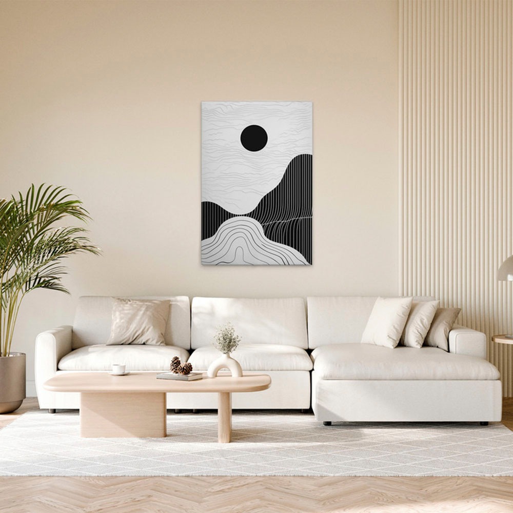 A.S. Création Leinwandbild »Black Sun - Wandbild Schwarz Grau Weiß Keilrahm günstig online kaufen