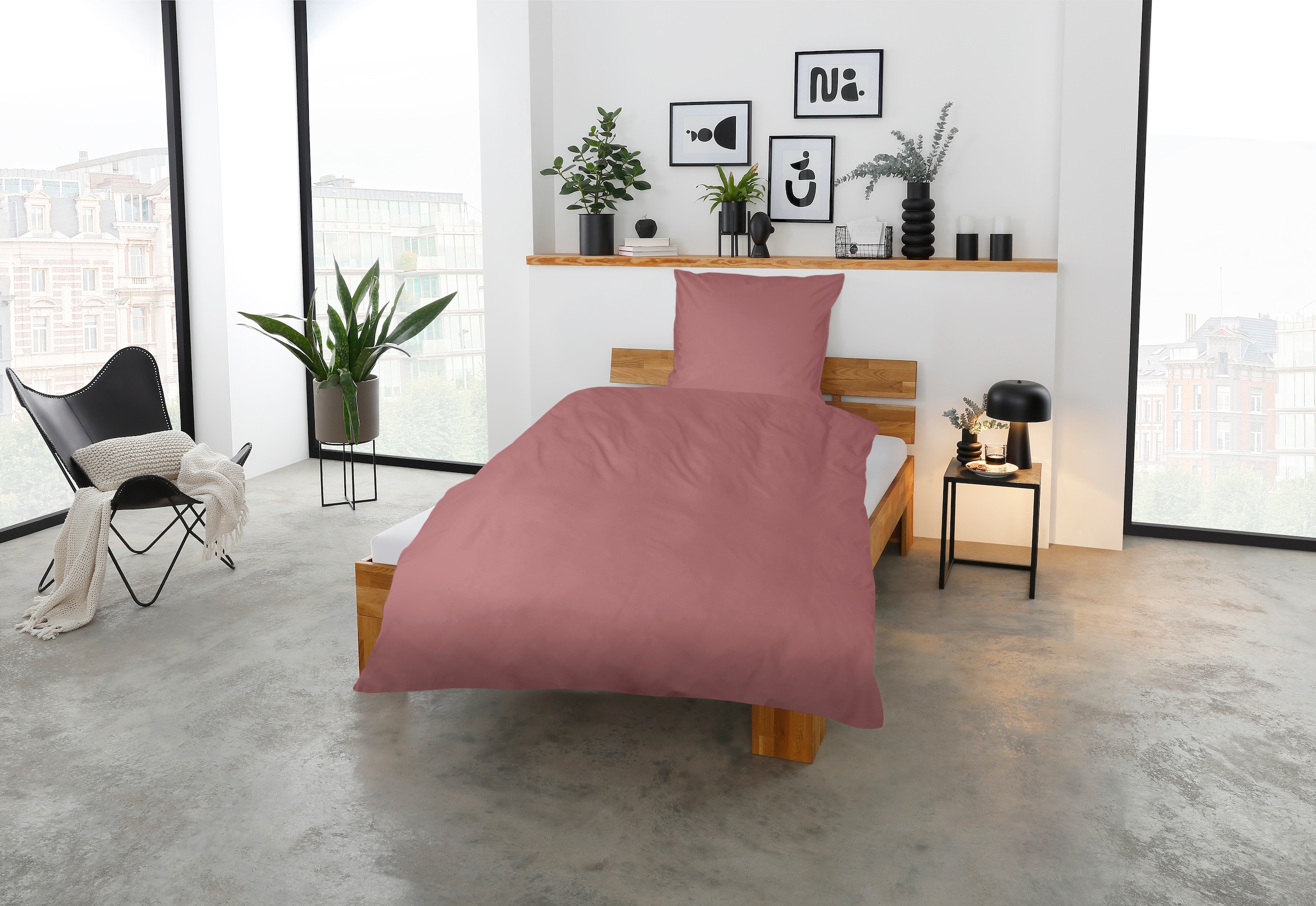 CASATEX Bettwäsche »Uni«, Uni Design, Reißverschluss, tolle Farben