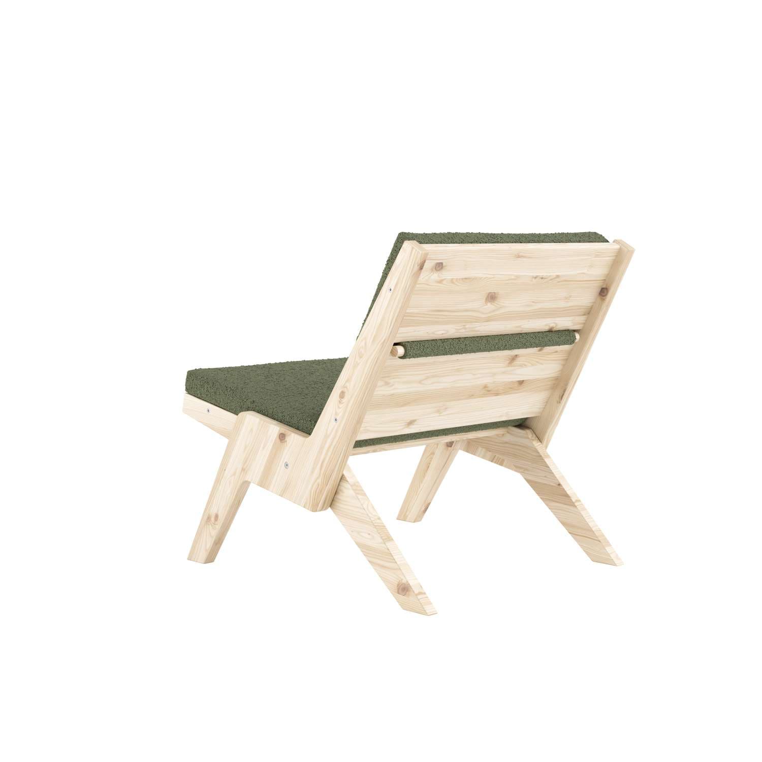 Karup Design Loungesessel »Sway Lounge Chair, ohne Armlehnen, aus FSC®-zertifiziertem Massivholz« Matratze mit Bouclé-Bezug in mehreren Farben, Made in Europe