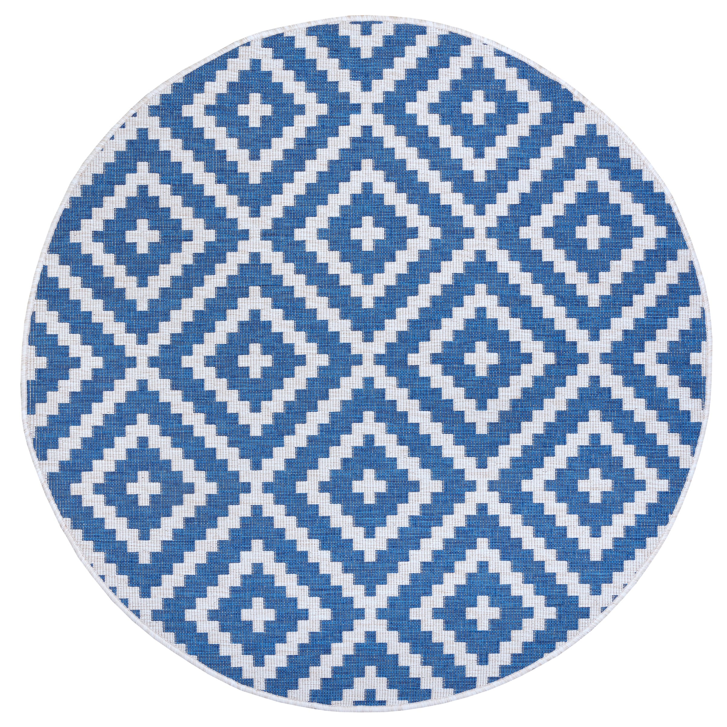 my home Teppich »Ronda Wendeteppich«, rund, 5 mm Höhe, Sisal-Optik, Flachgewebe, In- und Outdoor, geometrisches Boho Design