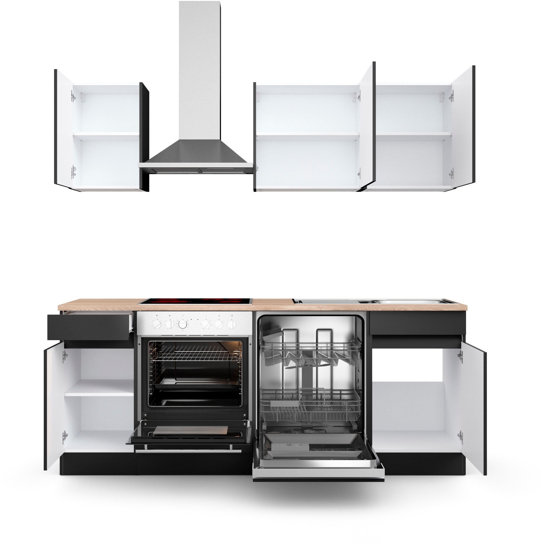 Küche »Safeli«, mit OPTIFIT Rechnung wahlweise auf 210 oder Breite cm, Hanseatic-E- Geräte ohne kaufen