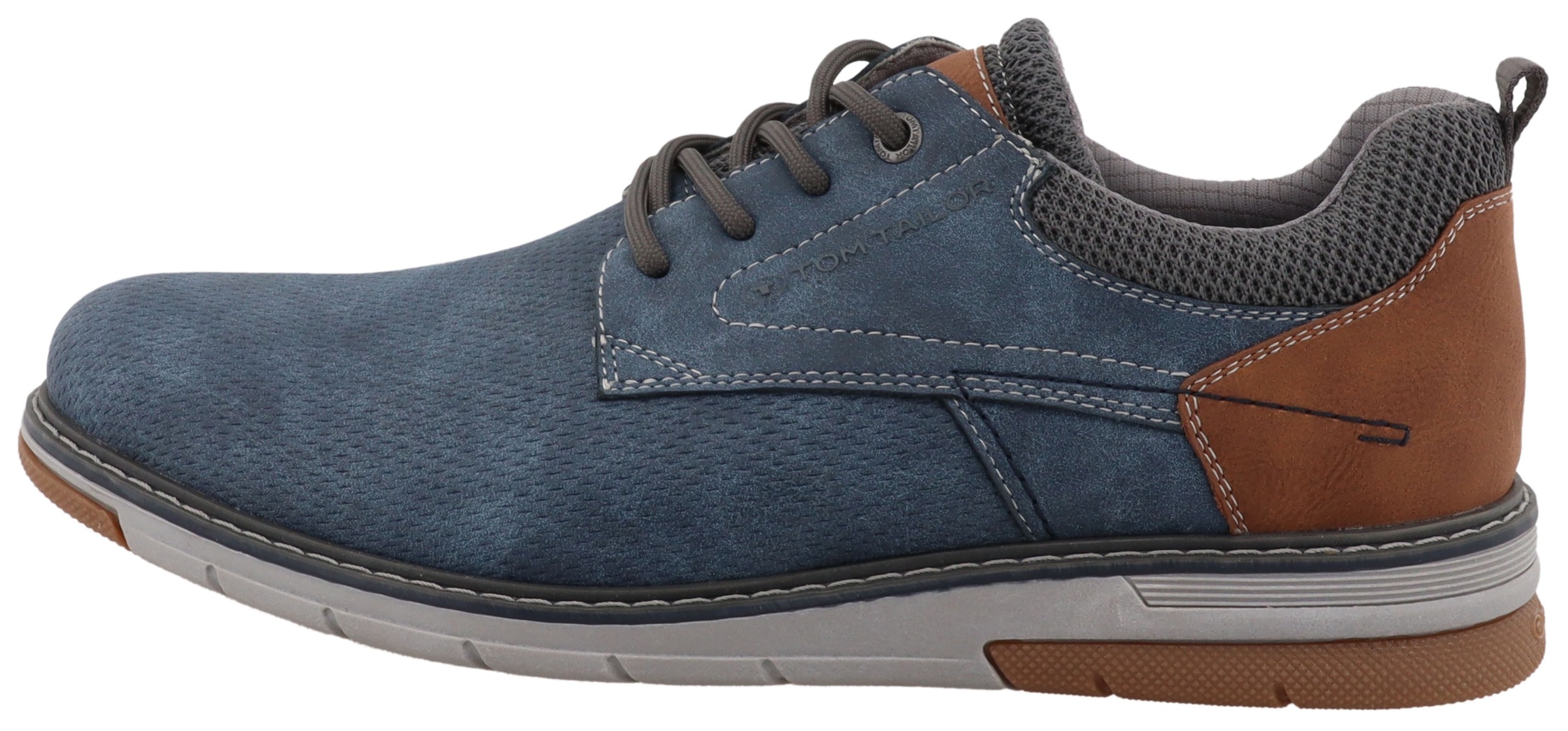 TOM TAILOR Sneaker »Dylan«  Freizeitschuh, Halbschuh, Schnürschuh mit Kontrastbesatz an der Ferse
