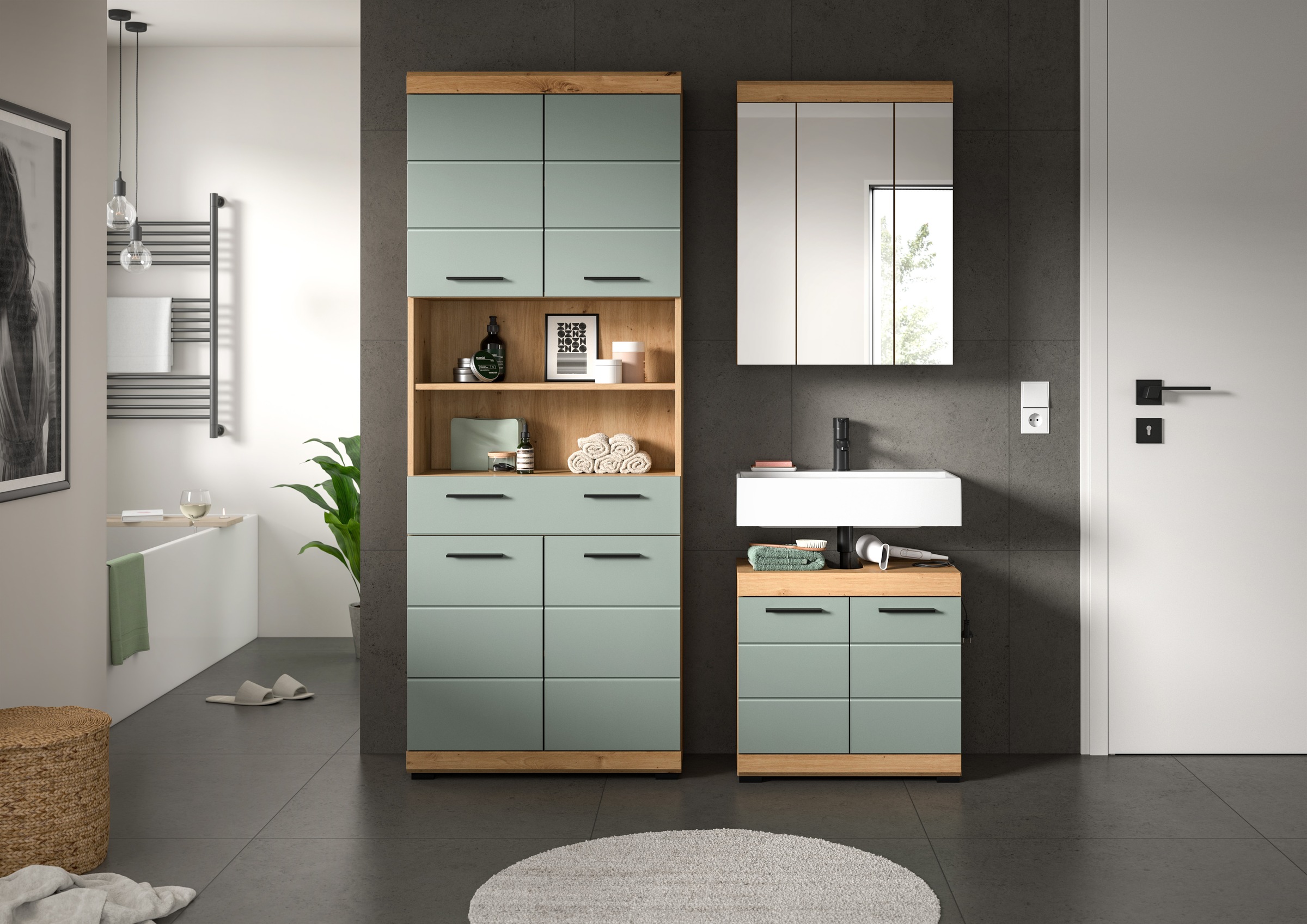 INOSIGN Badmöbel-Set »SIENA, TOPSELLER!, Breite 149cm, 3-teiliges Set« Set, günstig online kaufen