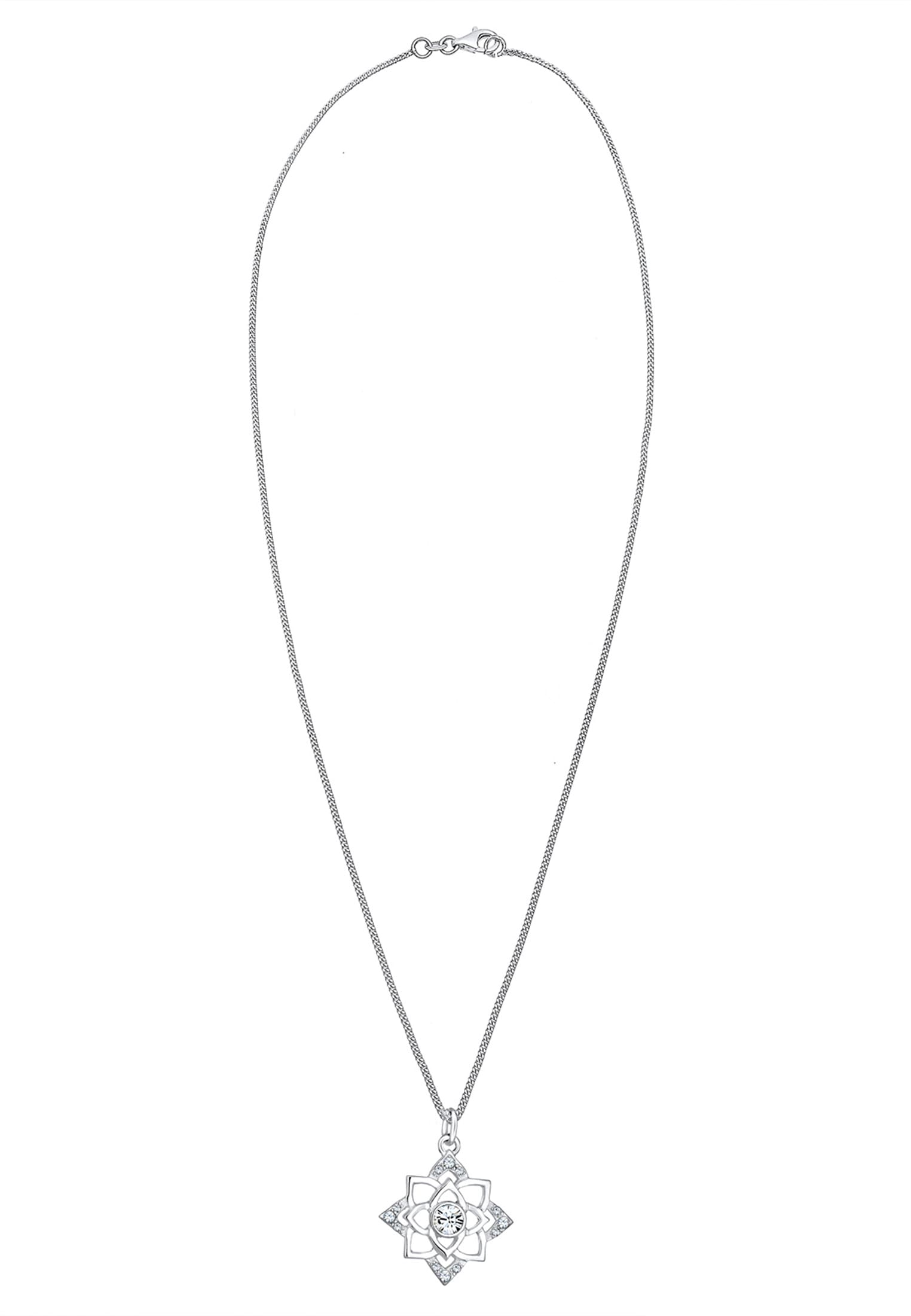 Elli Collierkettchen »Geburtsstein Lotus Kristalle 925 Silber«