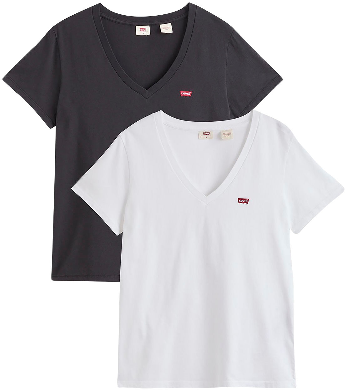 Levi's® T-Shirt »VNECK TEE 2 PACK«, (Packung, 2 tlg.)