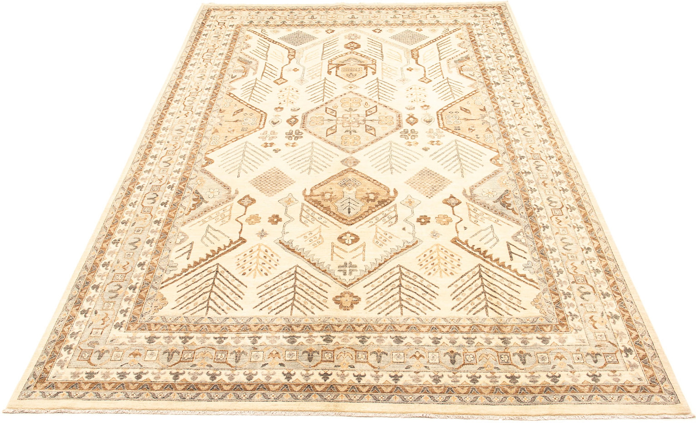 morgenland Orientteppich »Ziegler - 424 x 302 cm - beige«, rechteckig, Wohn günstig online kaufen