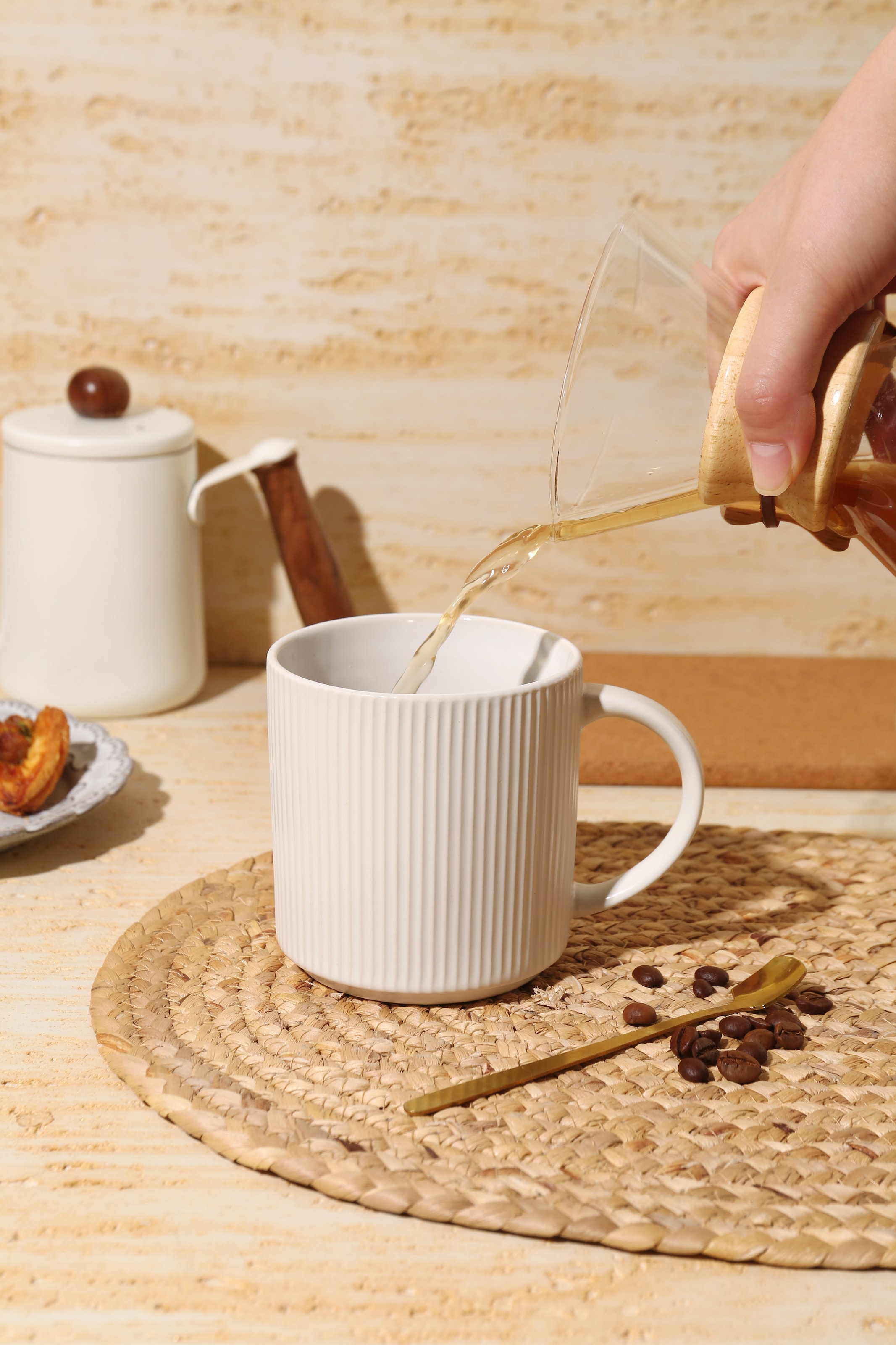 my home Becher »Kaffeebecher Loik, 6er Set«, (Set, 6 tlg.), spülmaschinenfest und mikrowellengeeignet, 460 ml